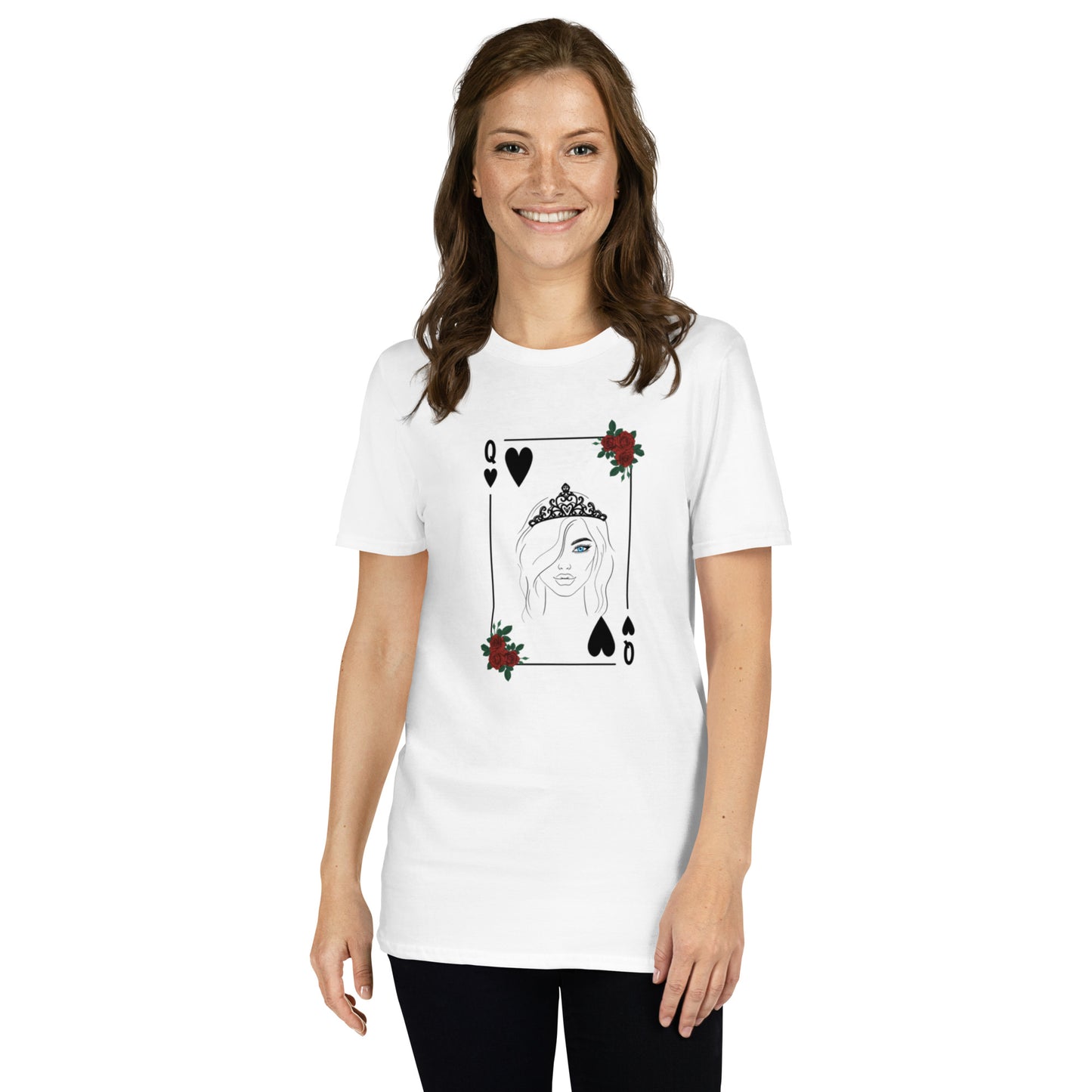 Blue Eyed Queen of Hearts Unisex Tee by EraofInk