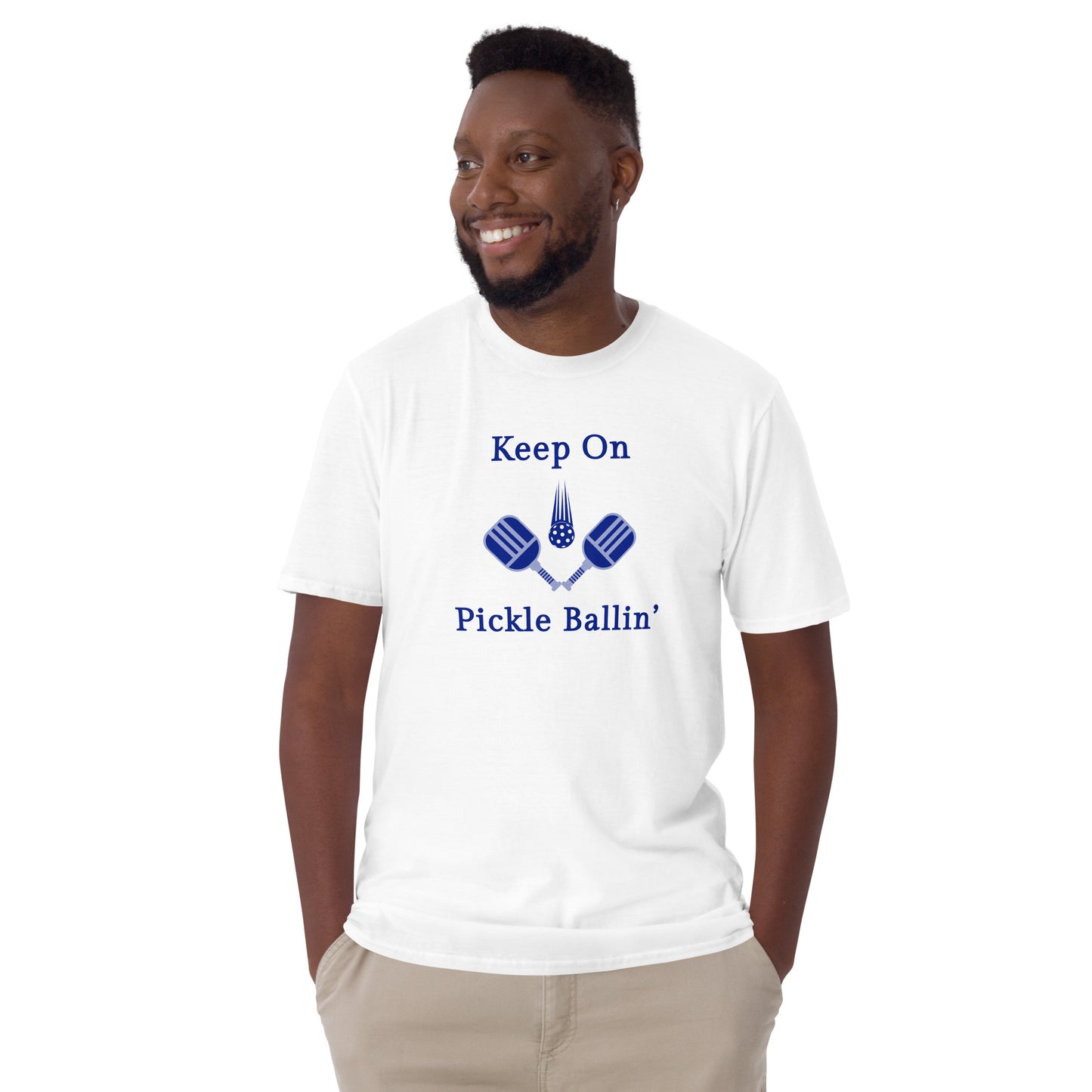 Keep On Pickle Ballin' Male Design Unisex Tee by EraofInk