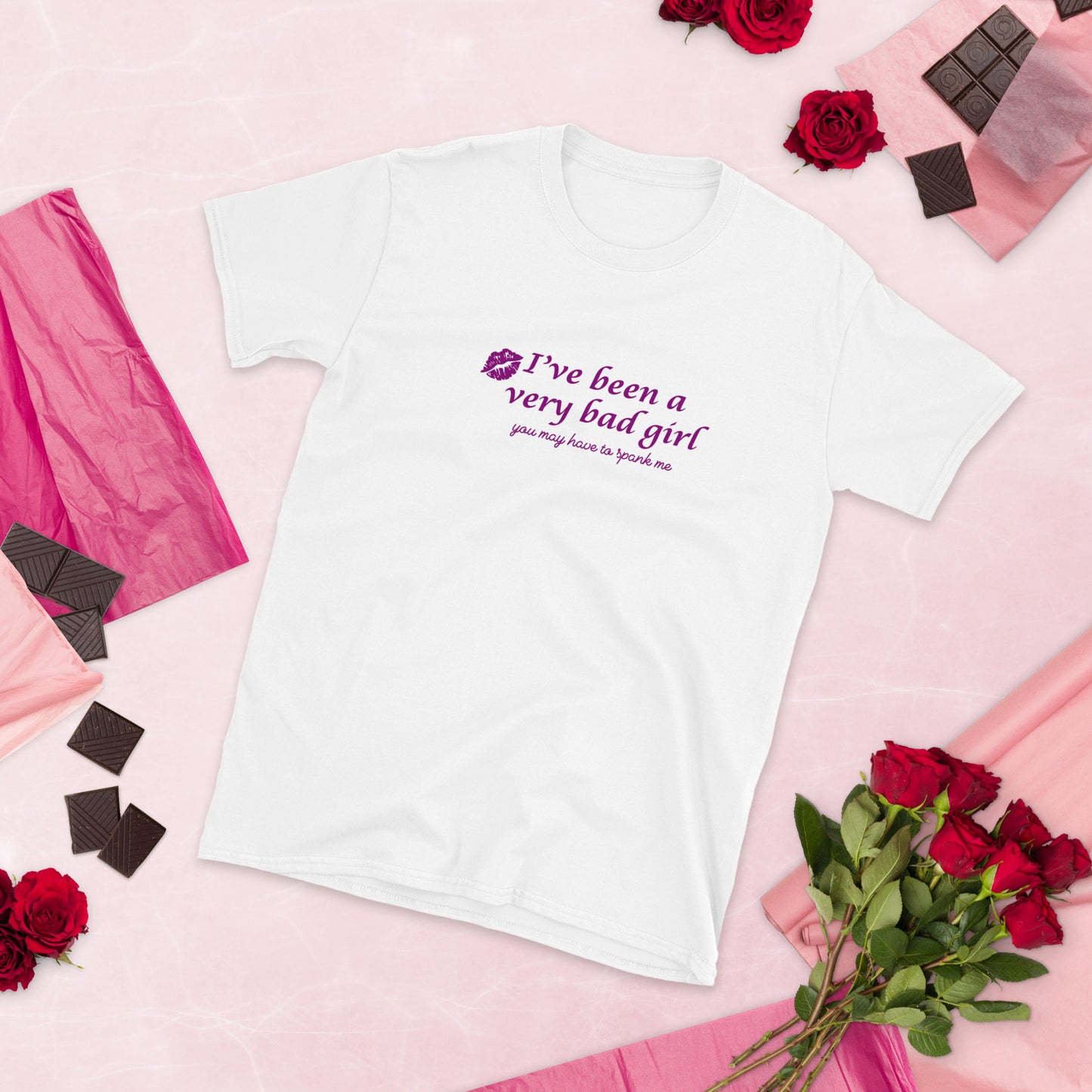 I've Been A Very Bad Girl You Might Have To Spank Me Unisex Tee by EraofInk