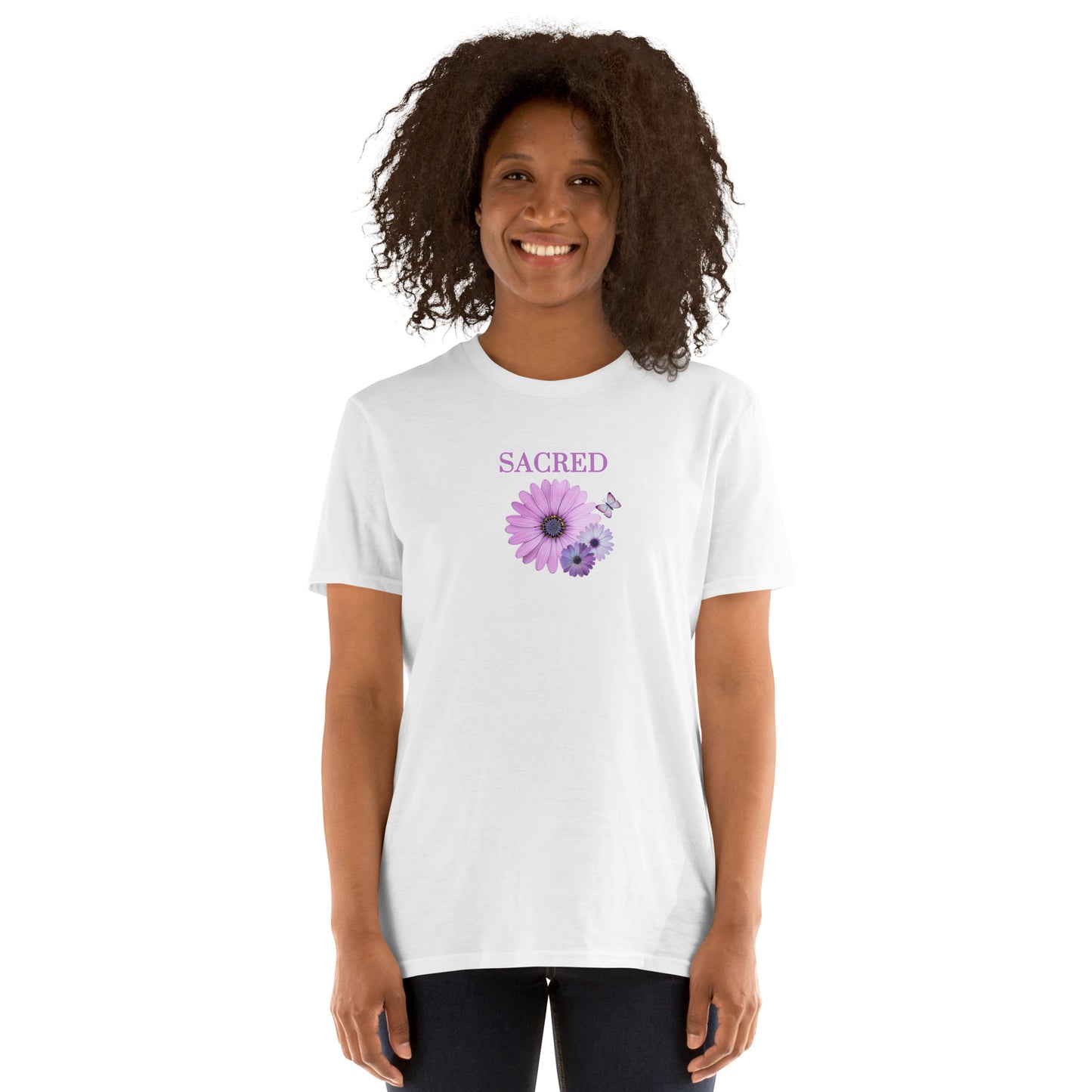 Sacred Floral Design Unisex Tee by EraofInk