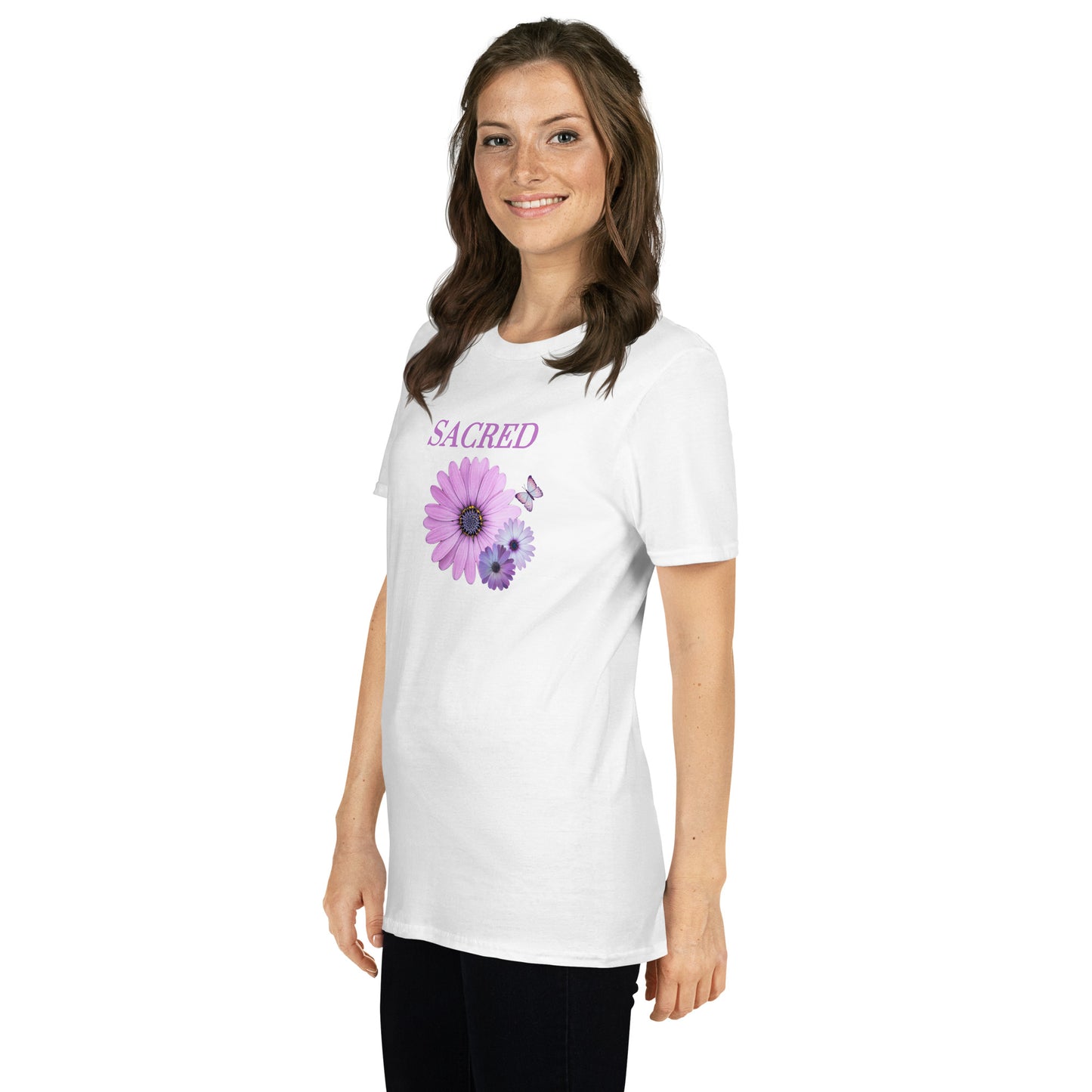 Sacred Floral Design Unisex Tee by EraofInk