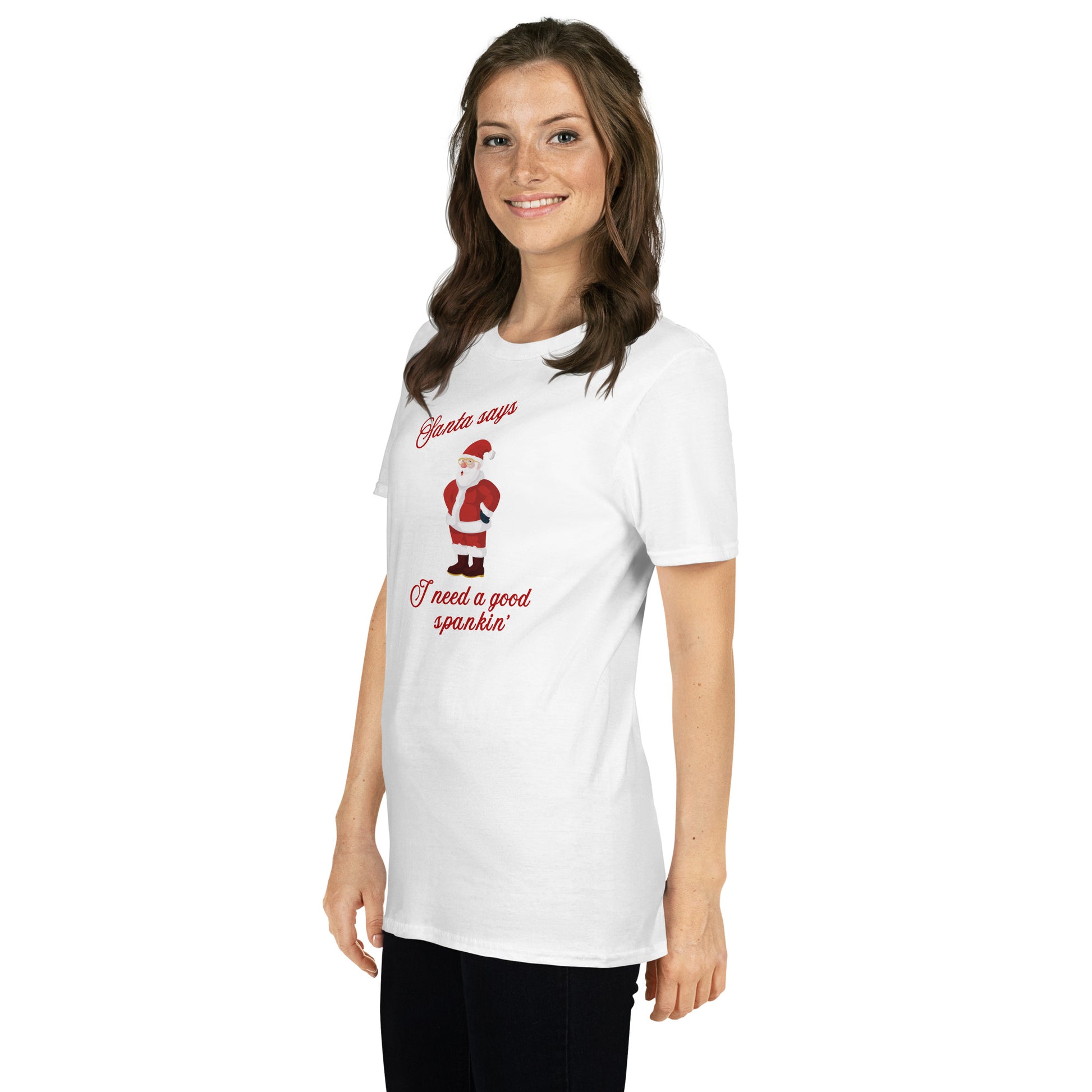 Santa Says I Need a Good Spankin' Unisex Tee by EraofInk