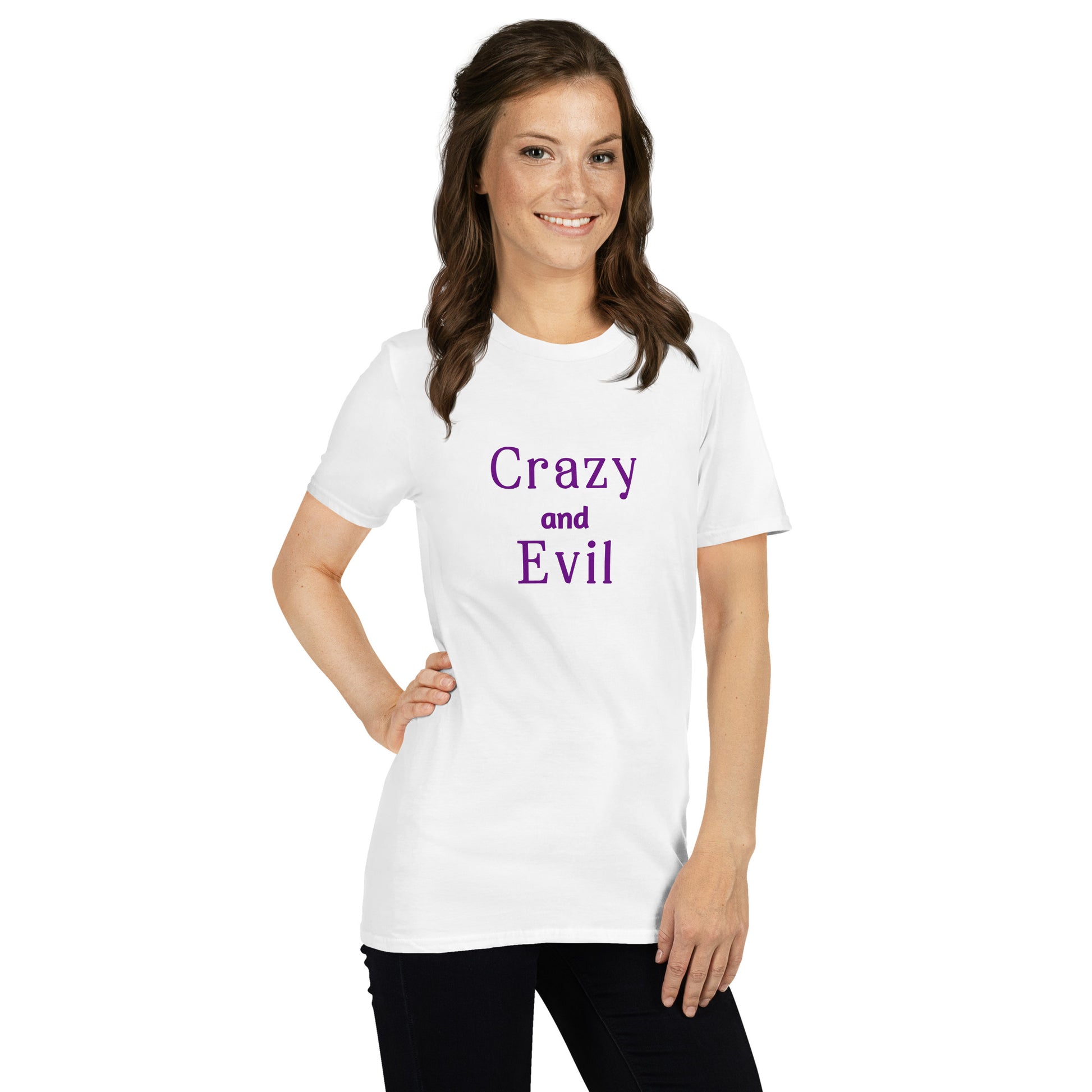 Crazy and Evil Unisex Tee by EraofInk