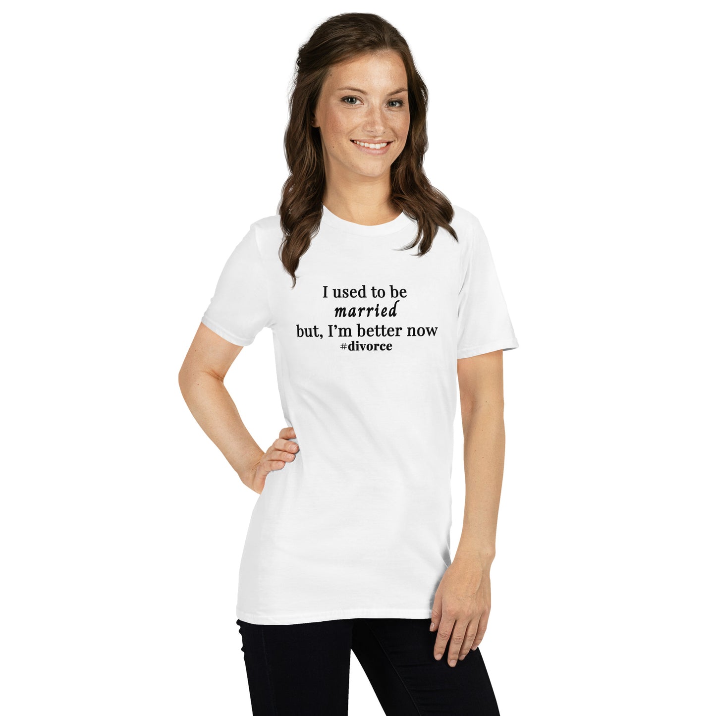 Parody Divorce Tee - I Used to be Married but I'm Better Now #divorce Unisex Tee by EraofInk