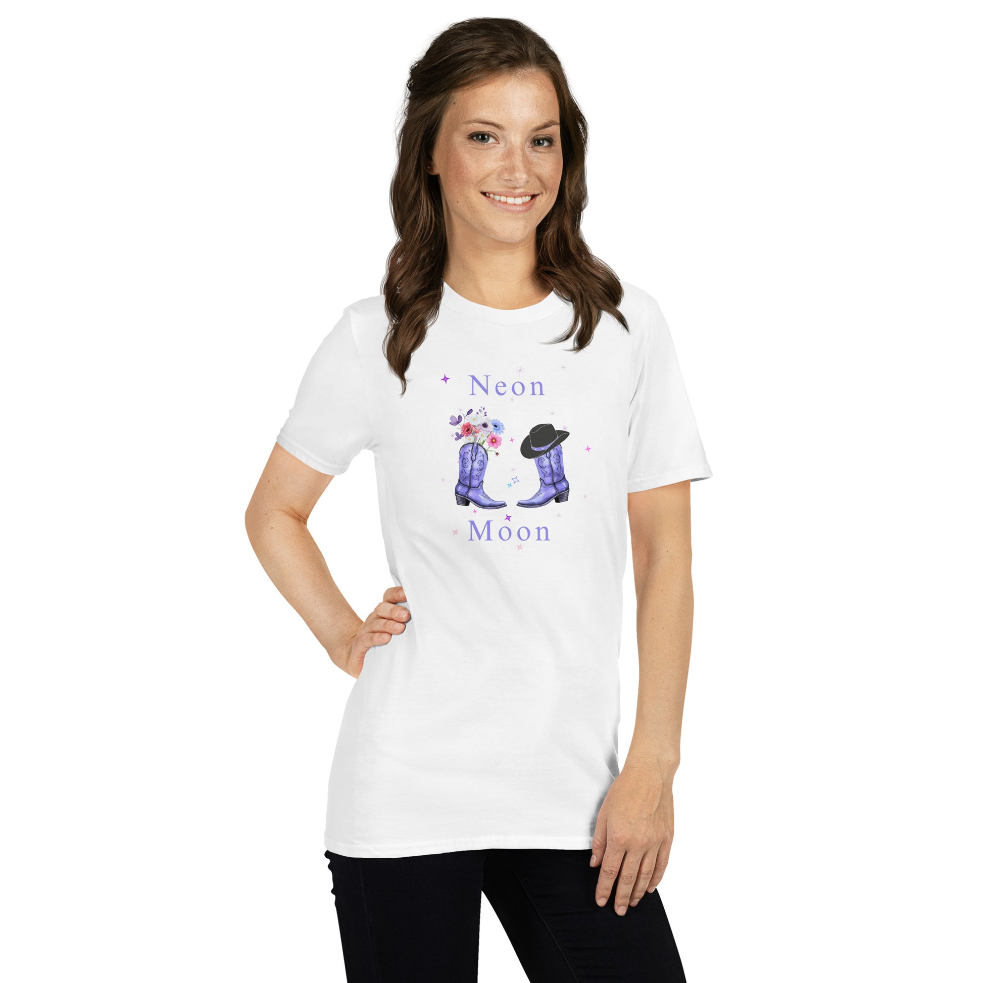 Neon Moon Unisex Tee by EraofInk