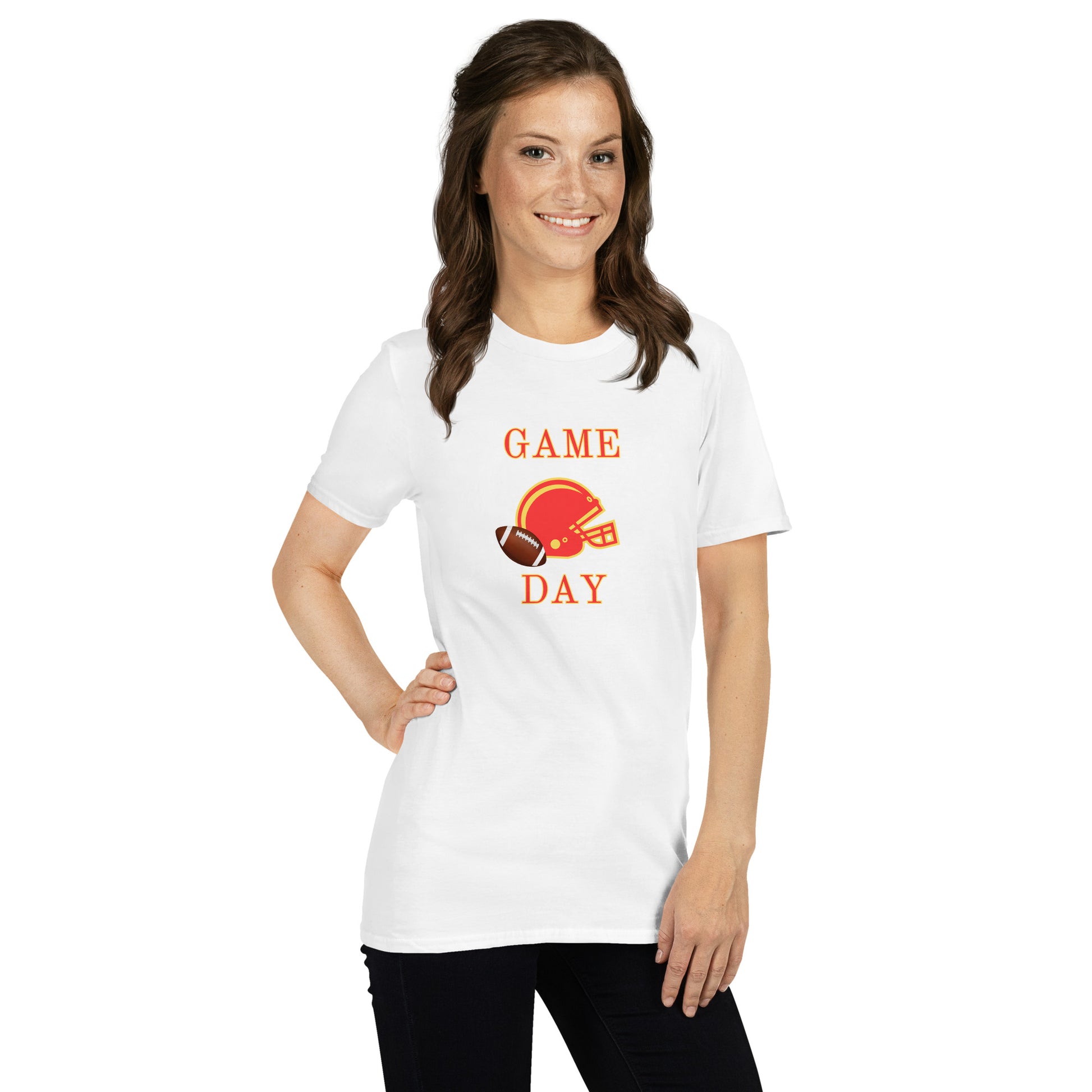 Football Game Day Red & Gold Unisex Tee by EraofInk