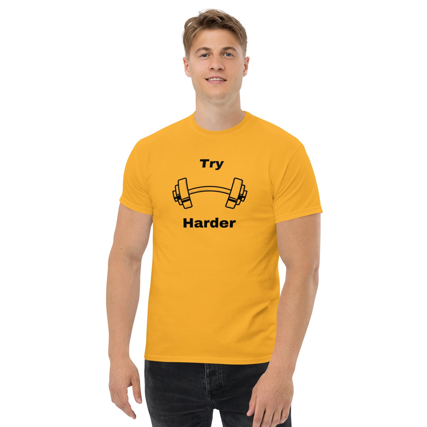 Try Harder Unisex Tee by EraofInk
