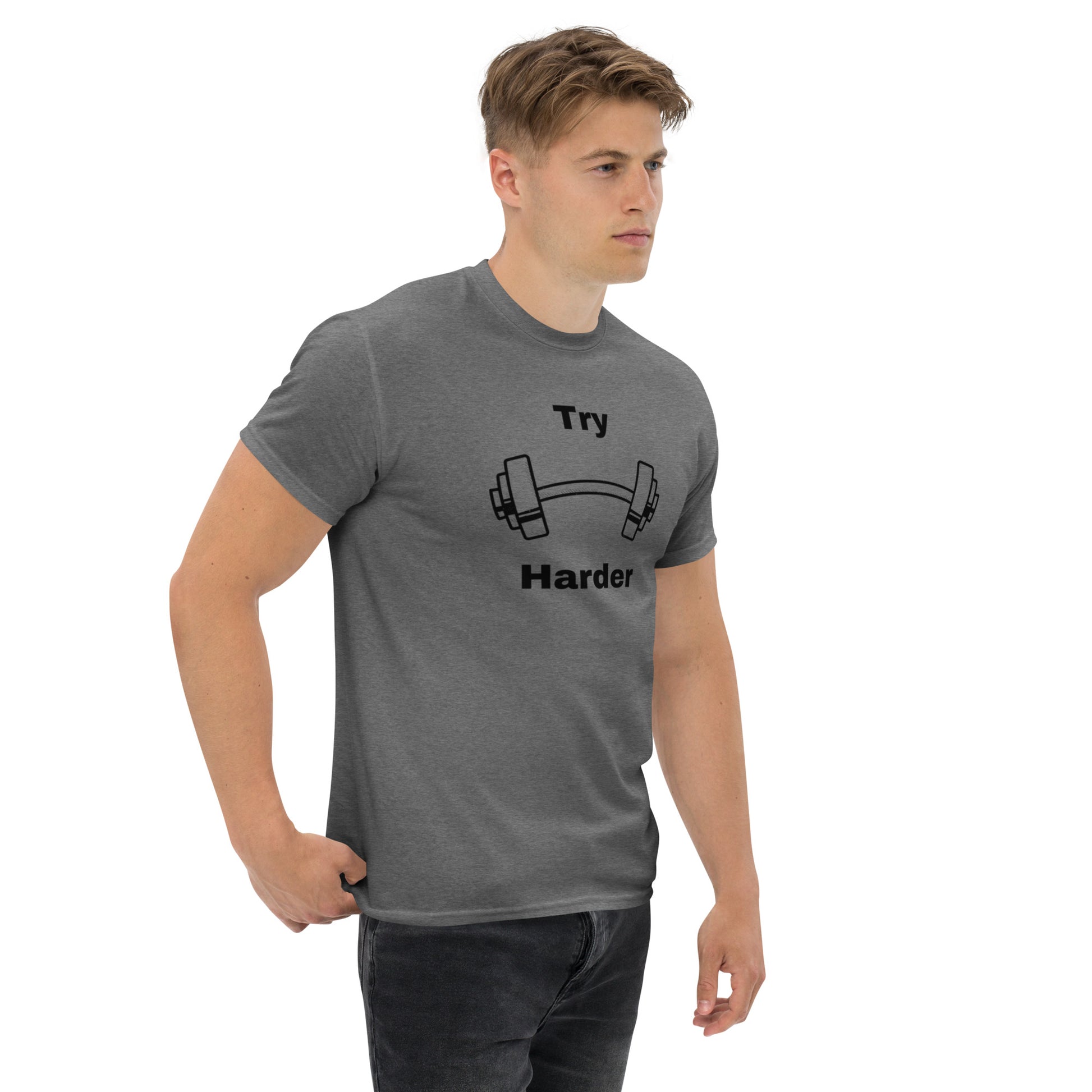 Try Harder Unisex Tee by EraofInk