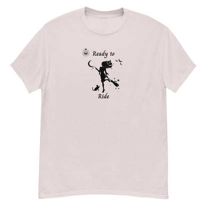 Witch Sexy Halloween Women's Tee Ready to RIDE by EraofInk