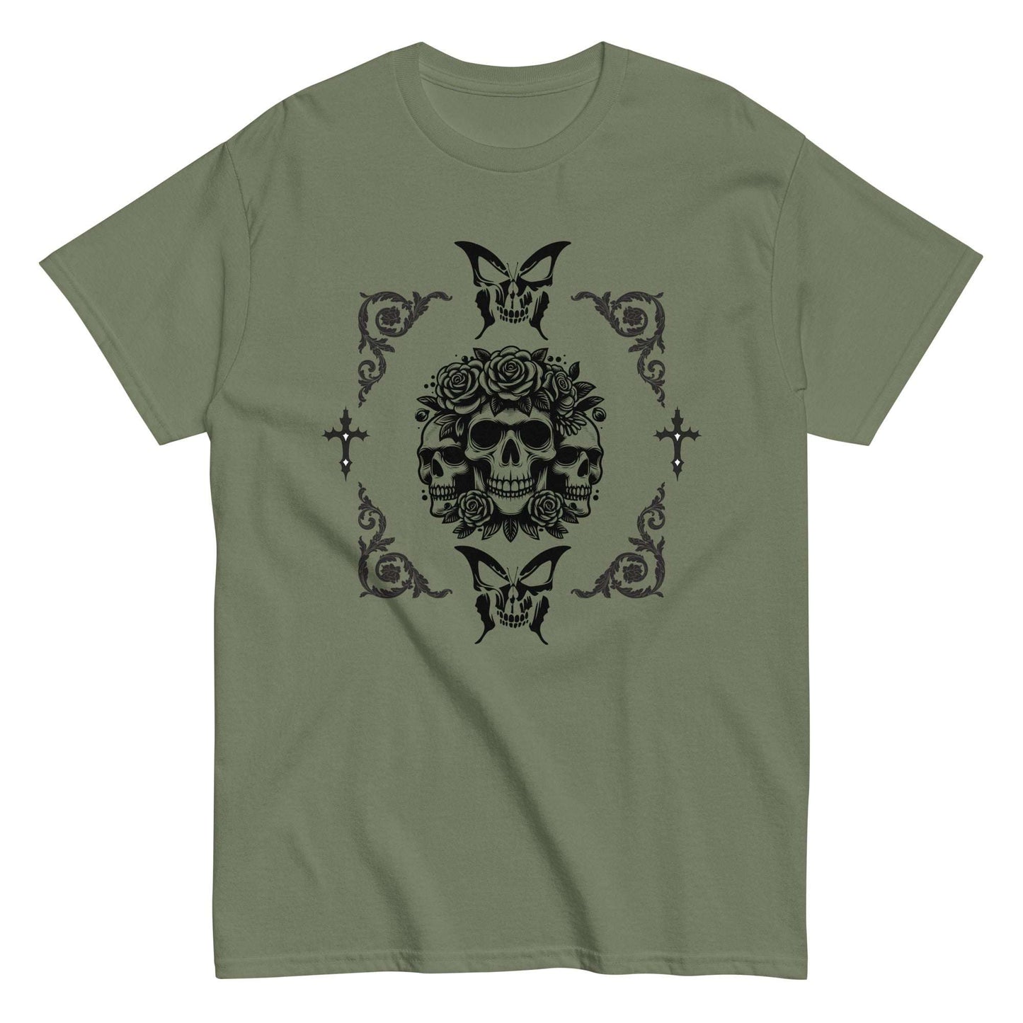 Skulls & Roses Unisex Tee by EraofInk