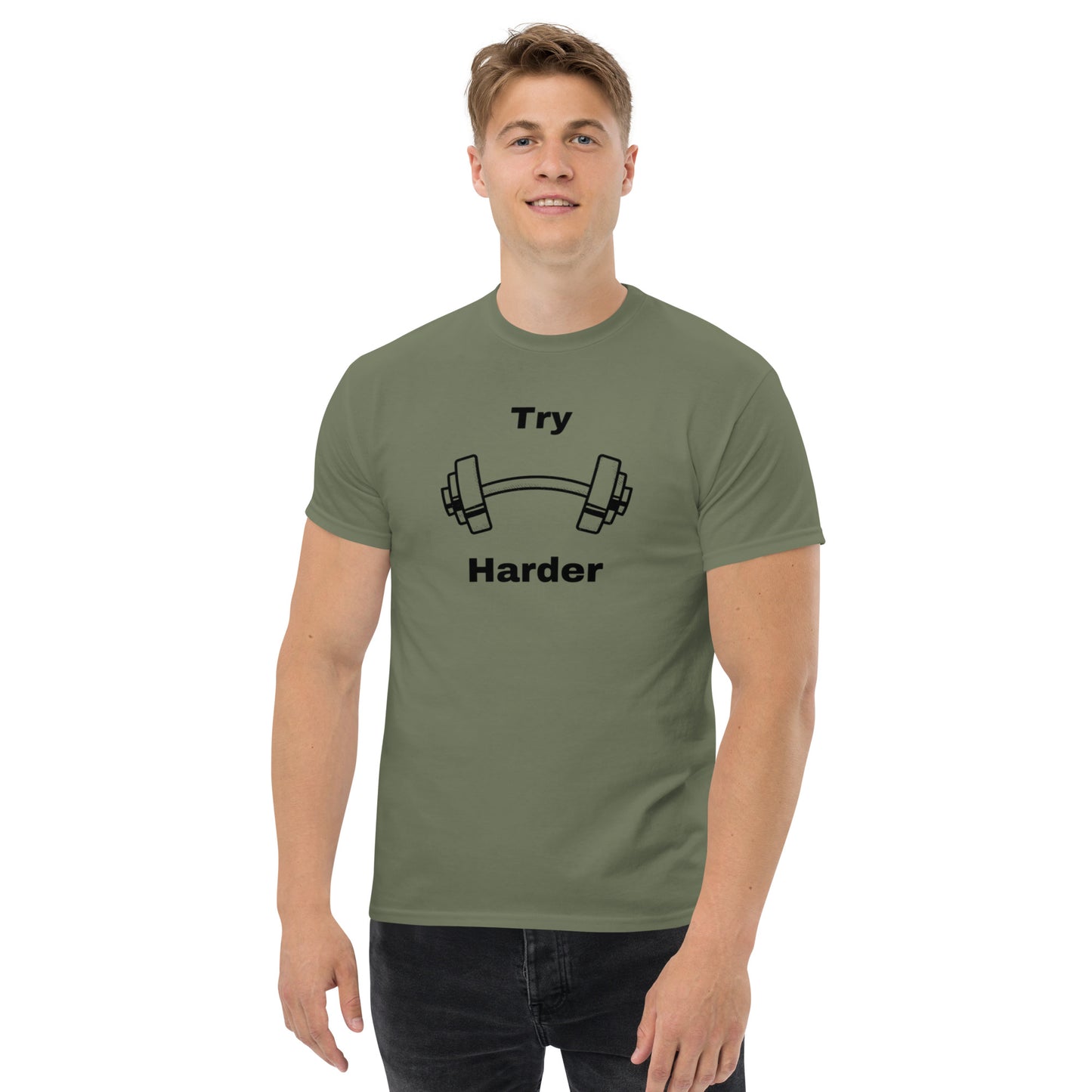 Try Harder Unisex Tee by EraofInk