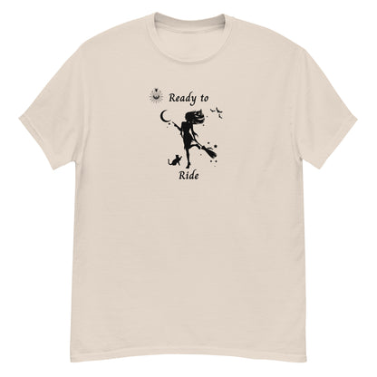 Witch Sexy Halloween Women's Tee Ready to RIDE by EraofInk