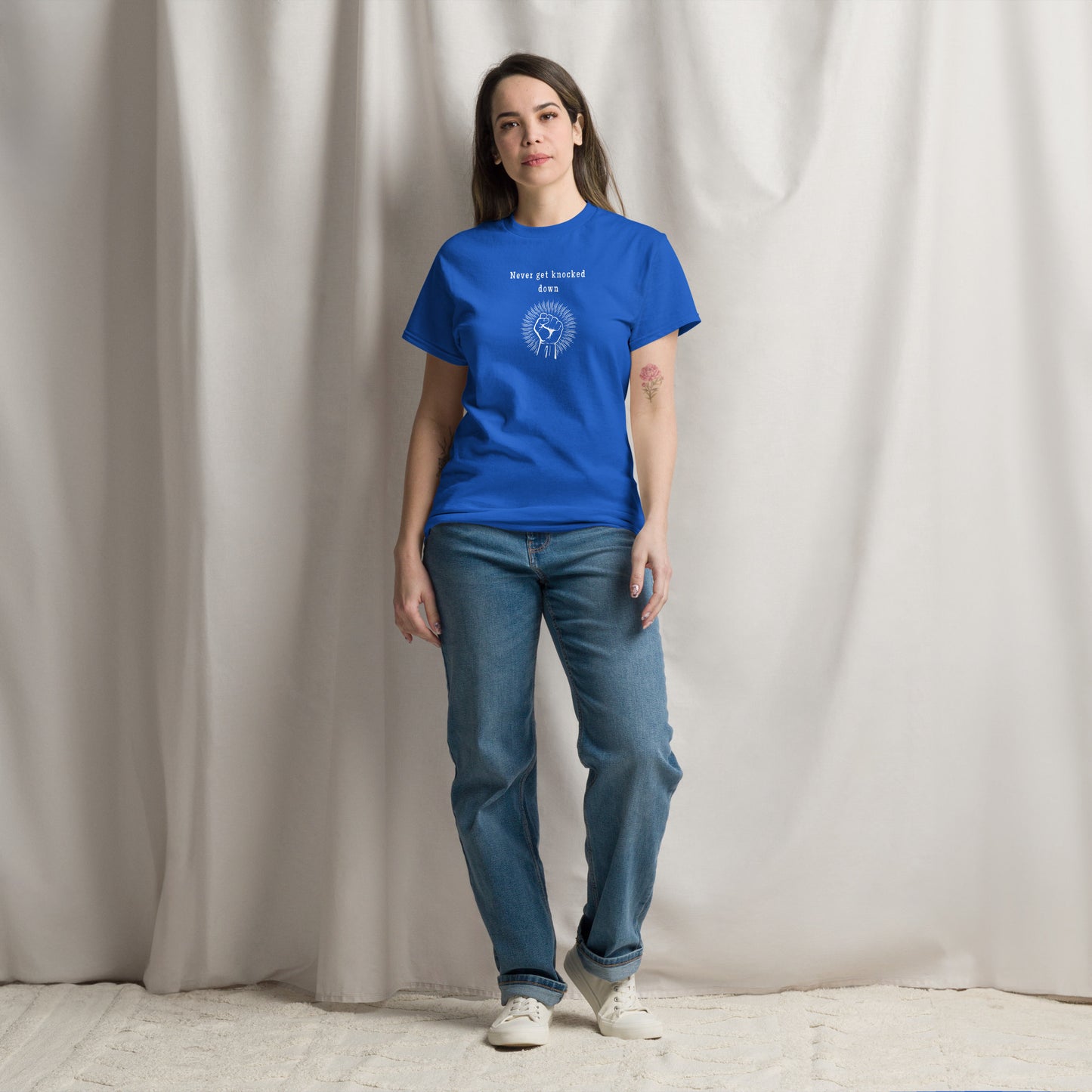 Motivational Tee Never Get Knocked Down Unisex Tee by EraofInk