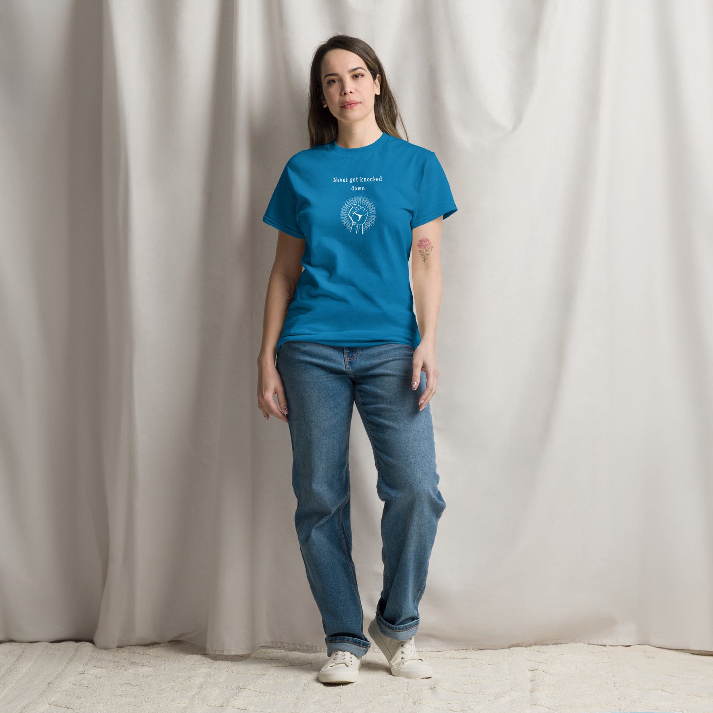 Motivational Tee Never Get Knocked Down Unisex Tee by EraofInk