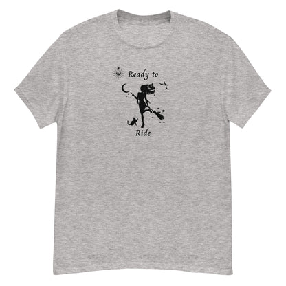 Witch Sexy Halloween Women's Tee Ready to RIDE by EraofInk