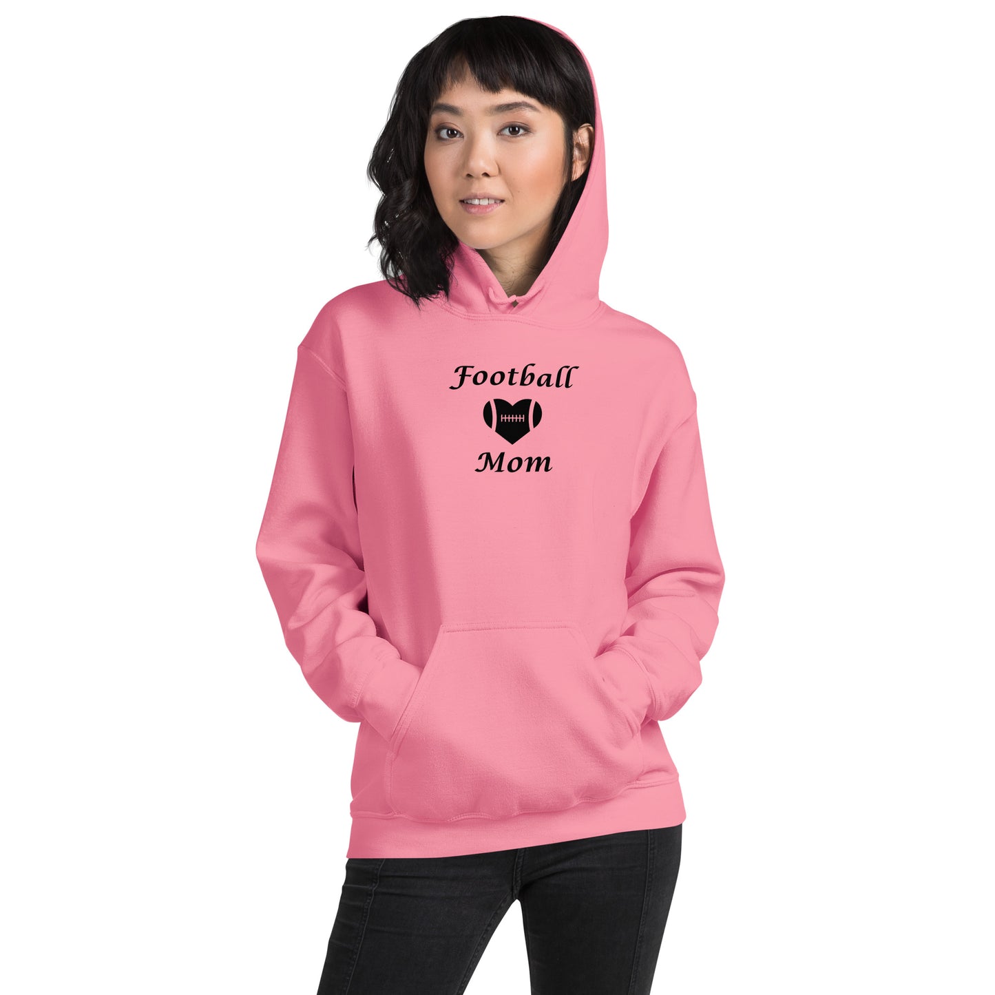 Football Mom Sweatshirt Support Football Player Unisex Hoodie by EraofInk