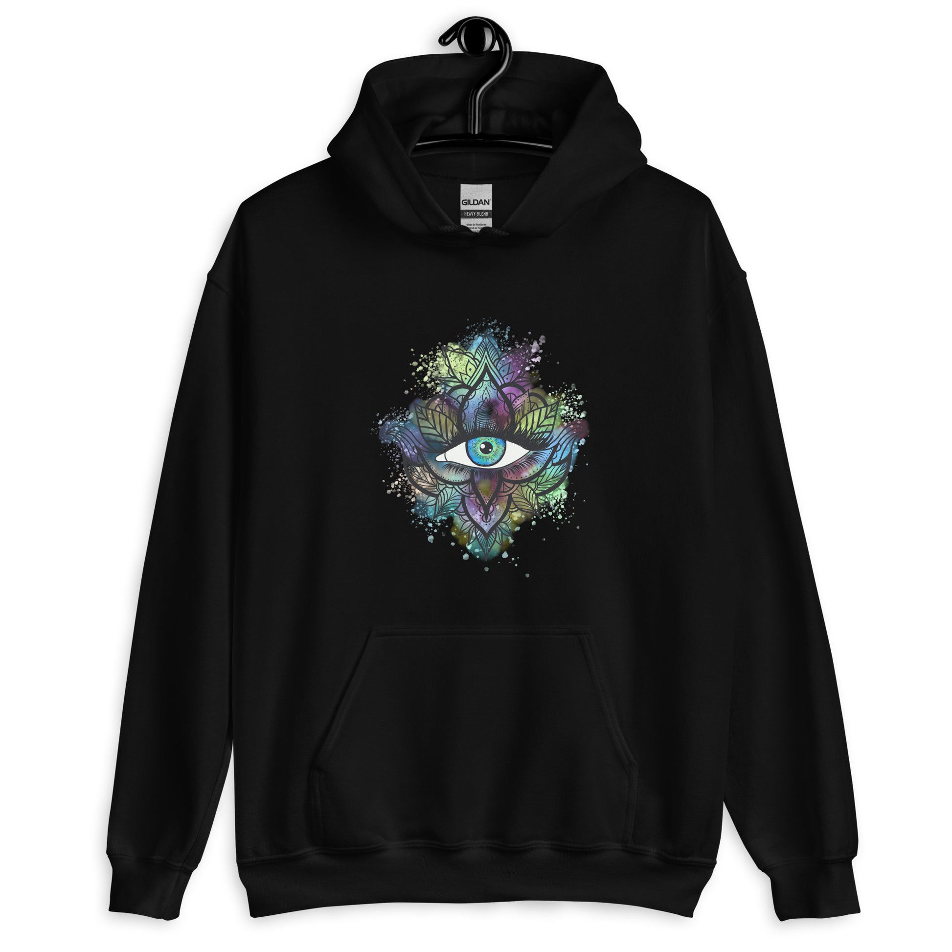 Third Eye Design with Semi Transparent Colors Unisex Hoodie by EraofInk