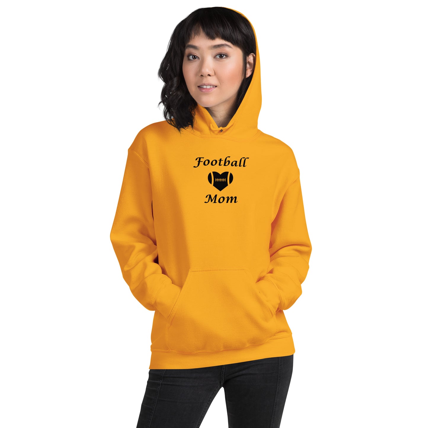Football Mom Sweatshirt Support Football Player Unisex Hoodie by EraofInk