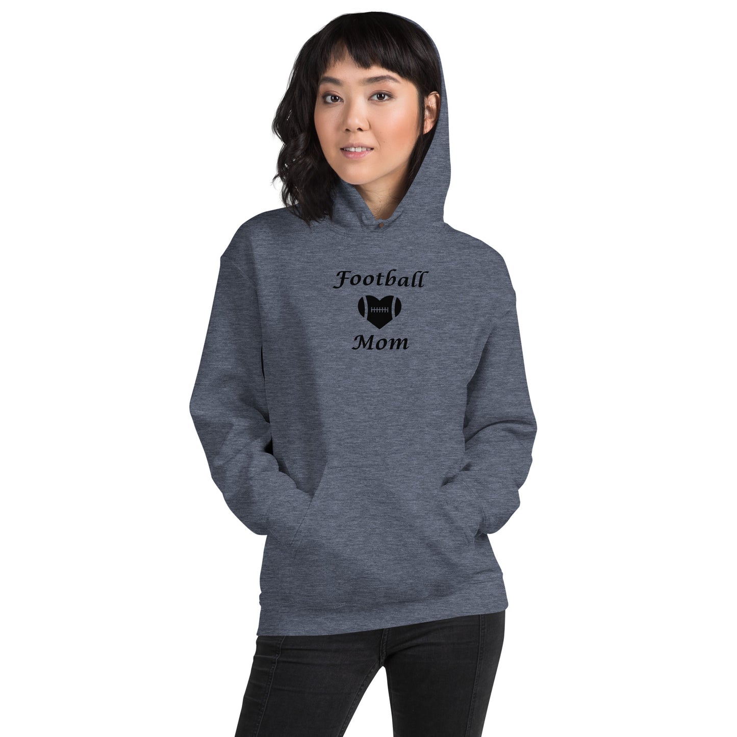 Football Mom Sweatshirt Support Football Player Unisex Hoodie by EraofInk