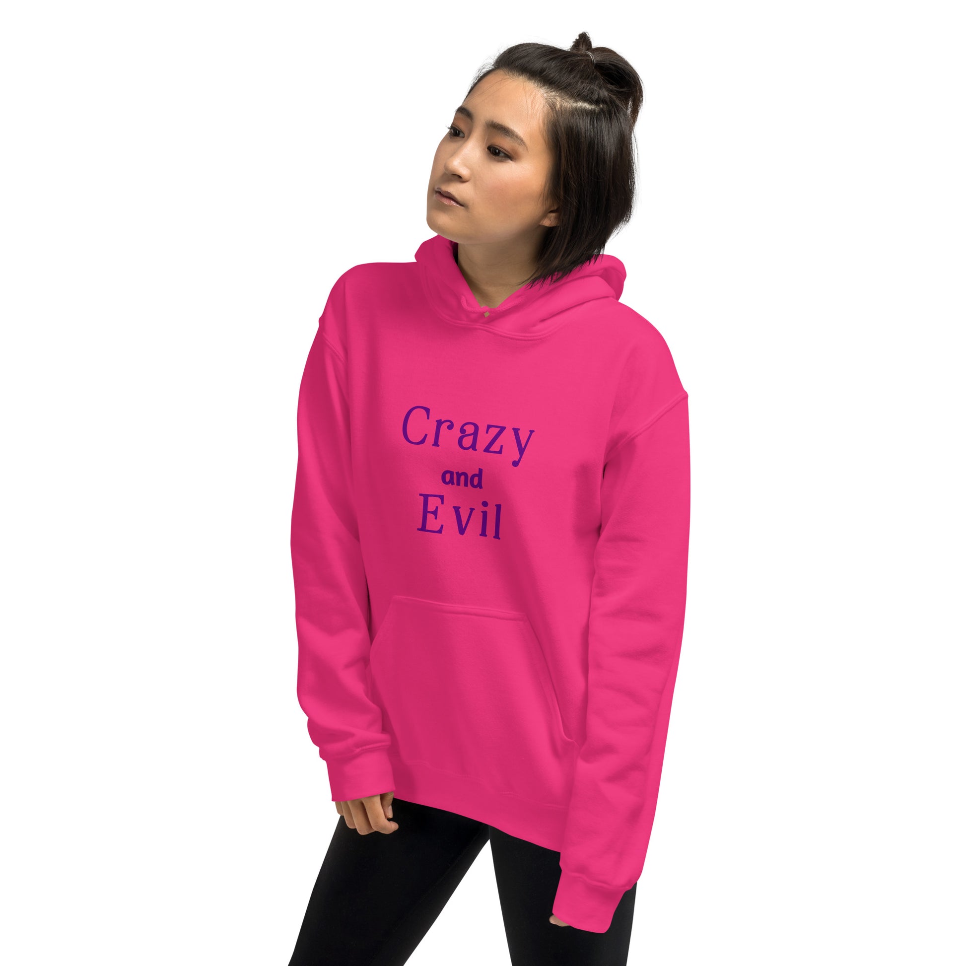 Crazy and Evil - Unisex Hoodie - by RecreatingKrista