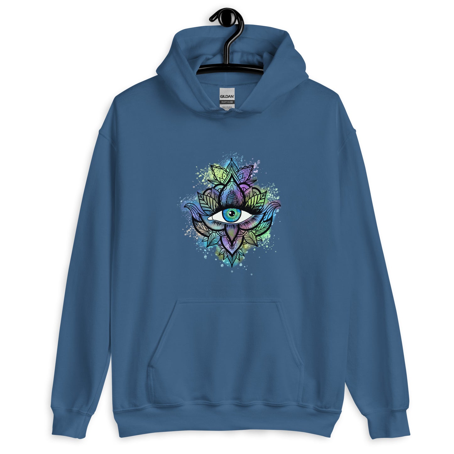 Third Eye Design with Semi Transparent Colors Unisex Hoodie by EraofInk