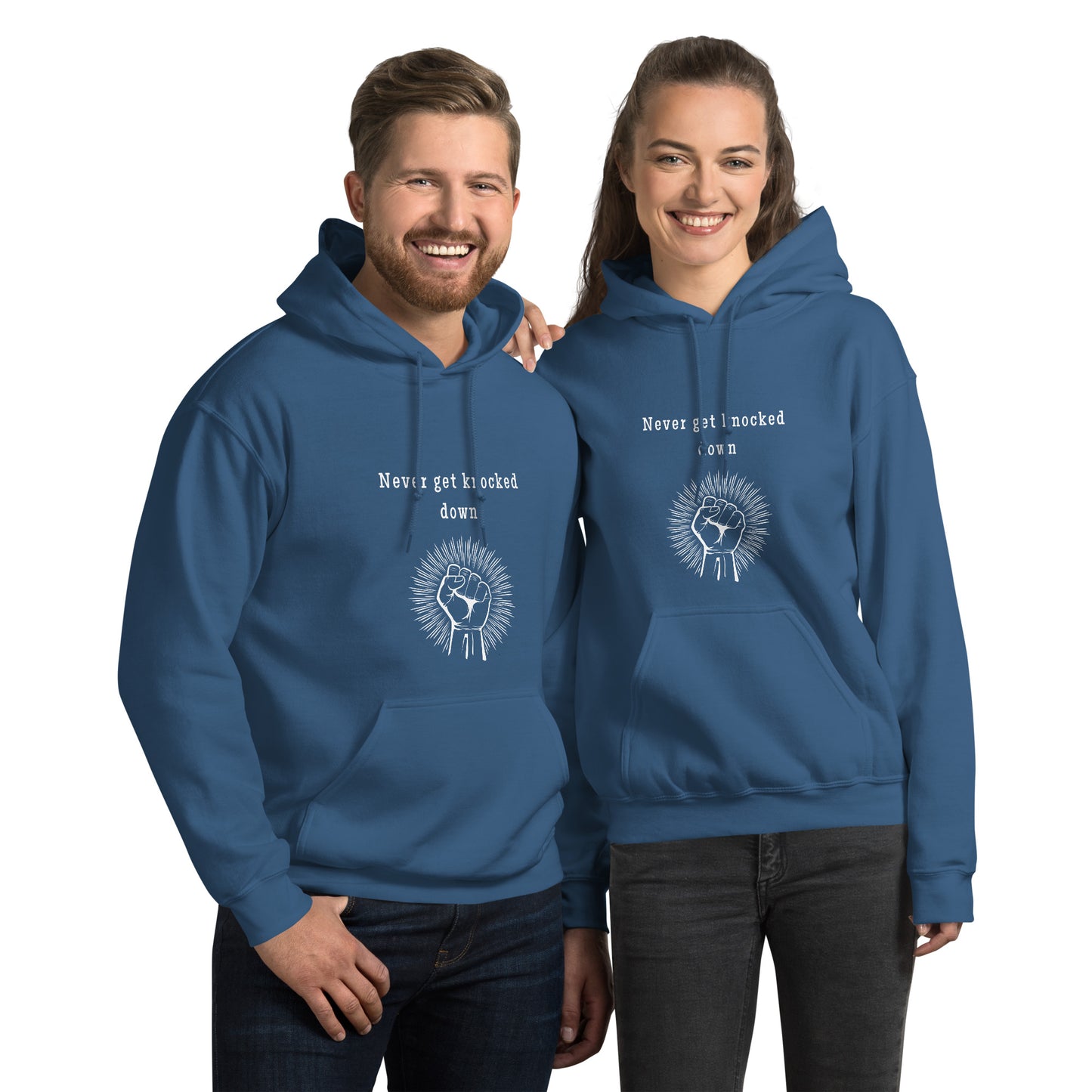 Never Get Knocked Down Unisex Hoodie by EraofInk