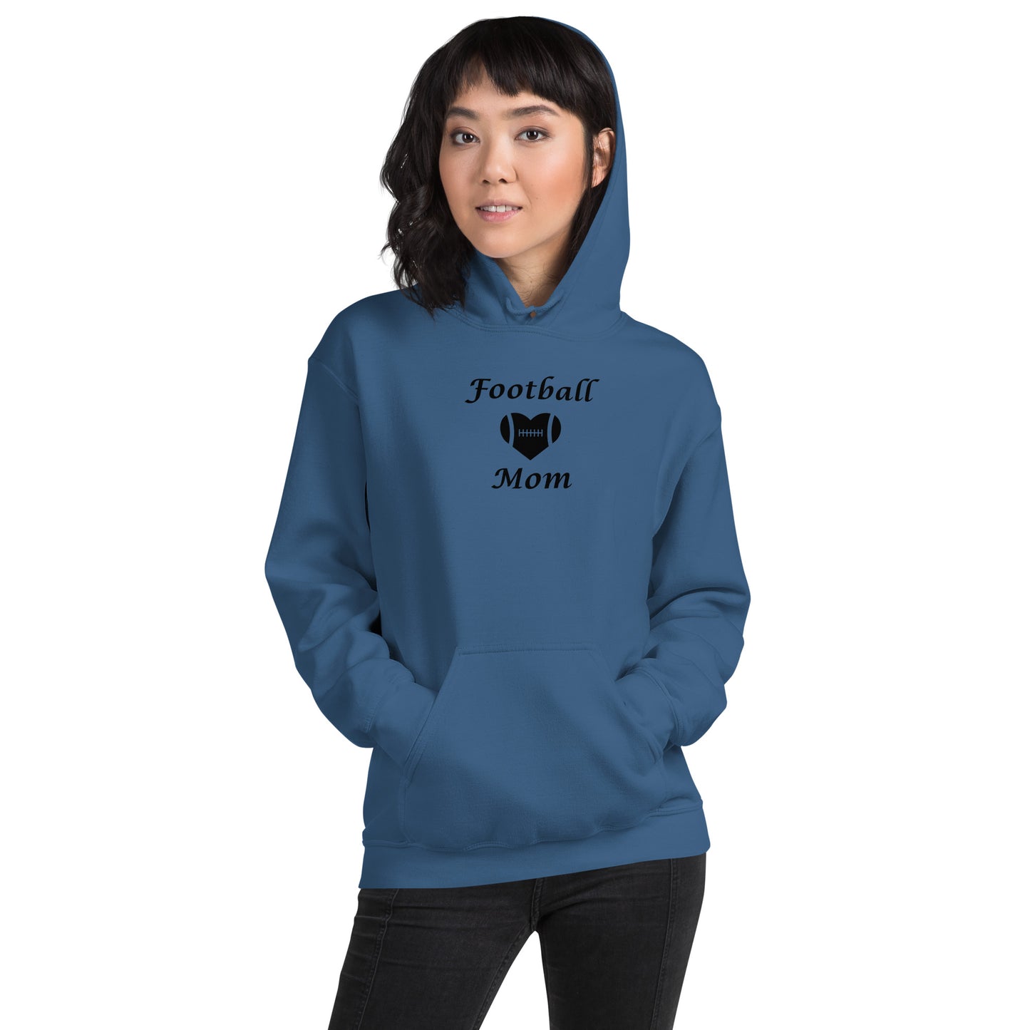 Football Mom Sweatshirt Support Football Player Unisex Hoodie by EraofInk