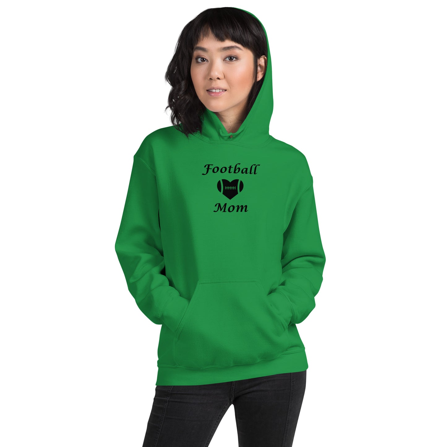 Football Mom Sweatshirt Support Football Player Unisex Hoodie by EraofInk