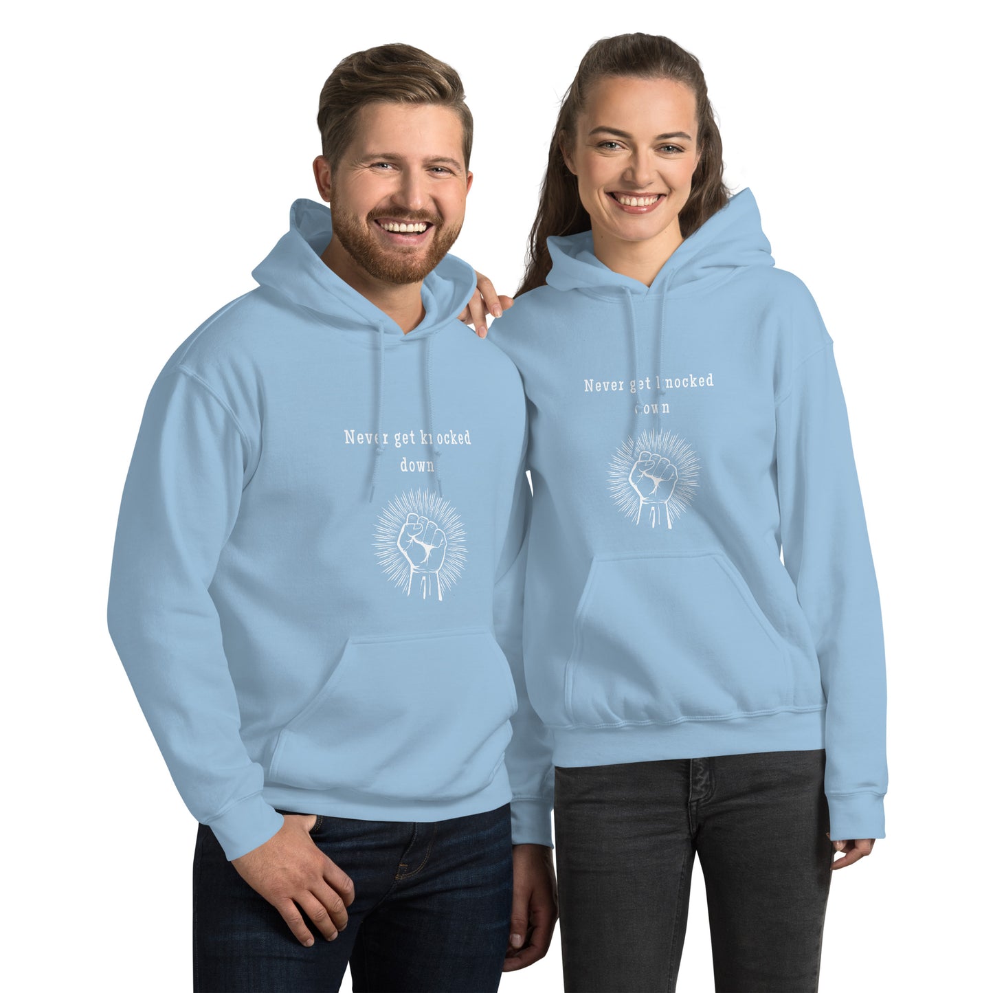 Never Get Knocked Down Unisex Hoodie by EraofInk
