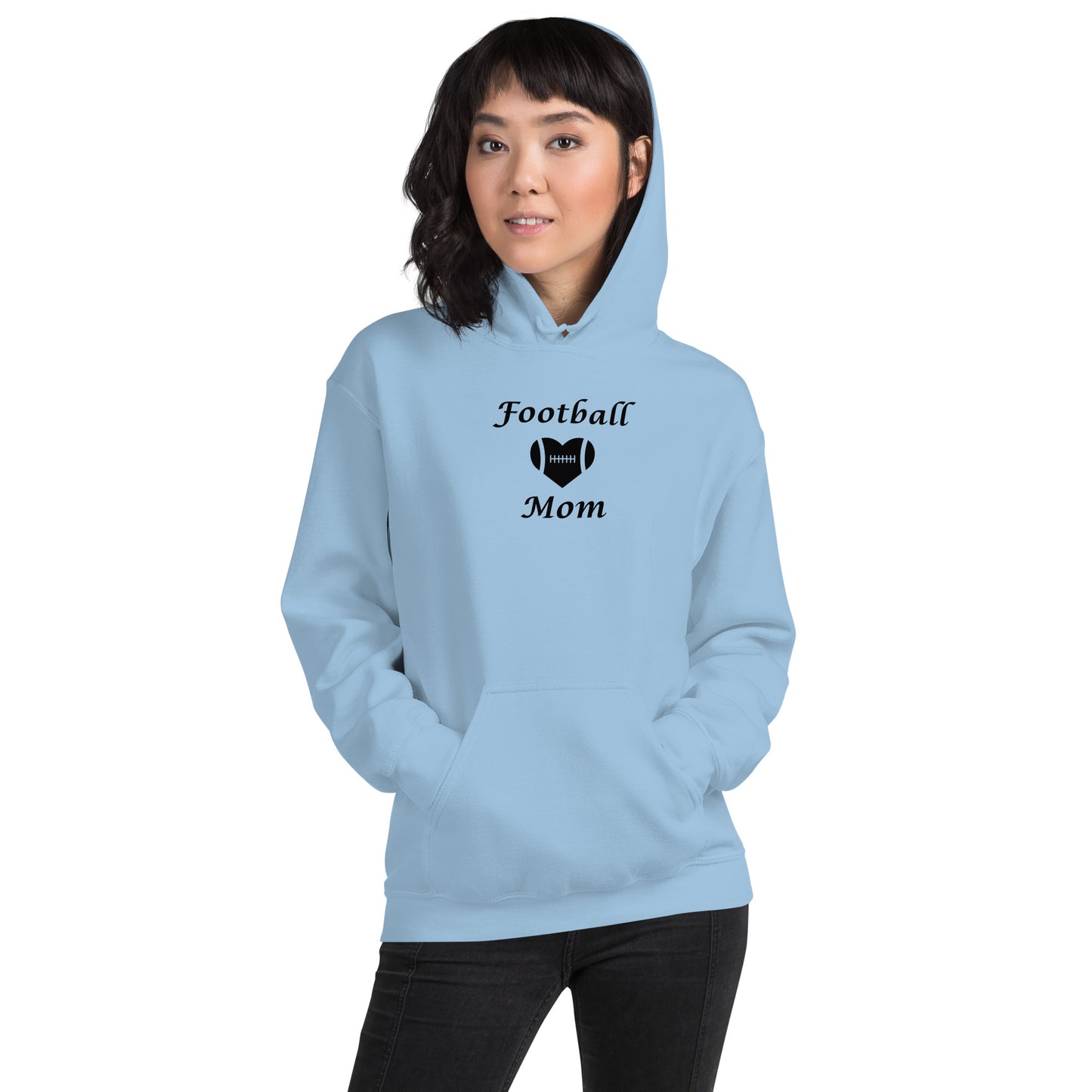 Football Mom Sweatshirt Support Football Player Unisex Hoodie by EraofInk
