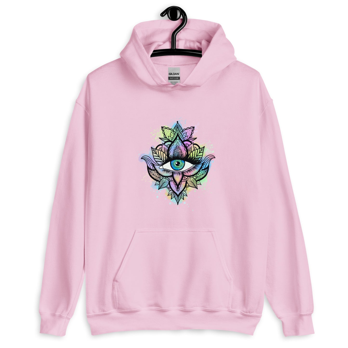 Third Eye Design with Semi Transparent Colors Unisex Hoodie by EraofInk