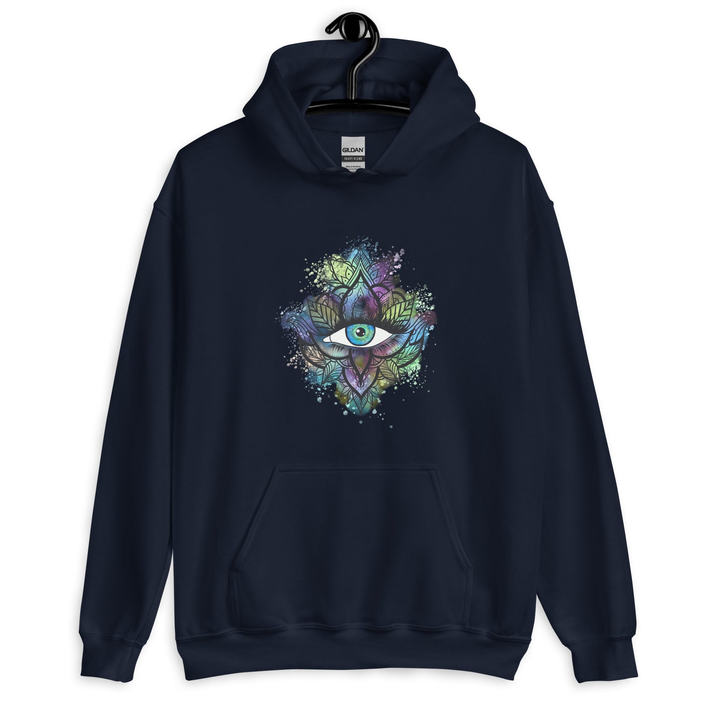 Third Eye Design with Semi Transparent Colors Unisex Hoodie by EraofInk