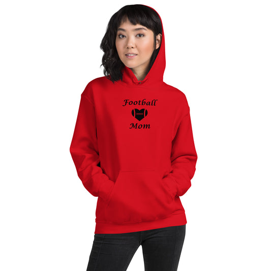 Football Mom Sweatshirt Support Football Player Unisex Hoodie by EraofInk