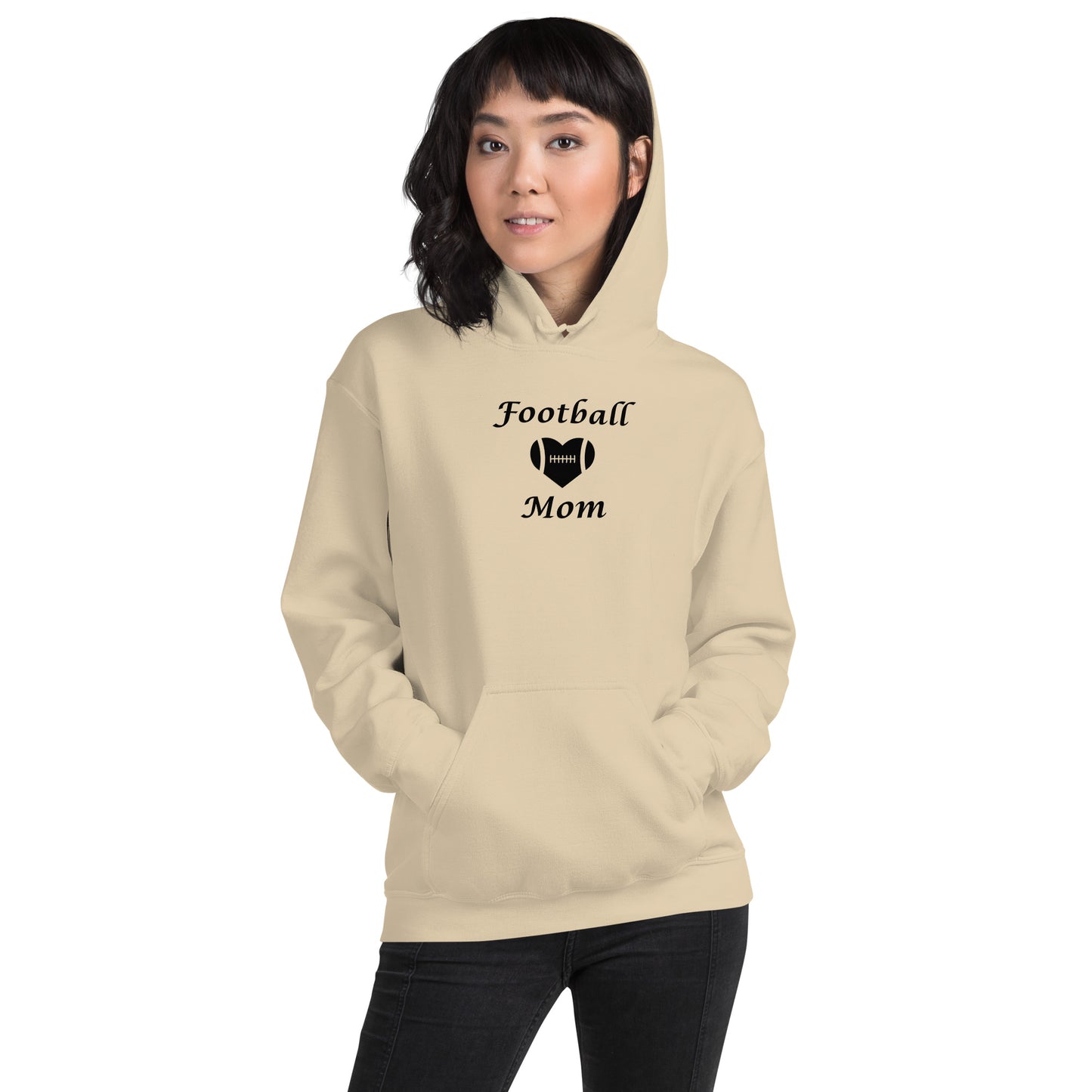 Football Mom Sweatshirt Support Football Player Unisex Hoodie by EraofInk