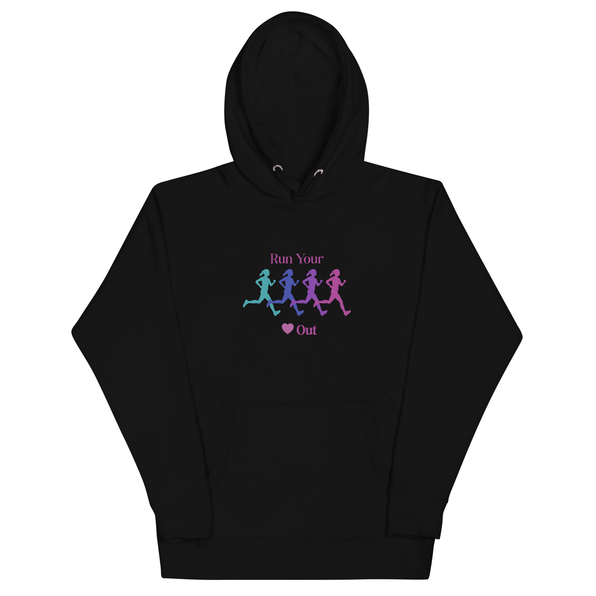 Run Your Heart Out Unisex Hoodie by EraofInk