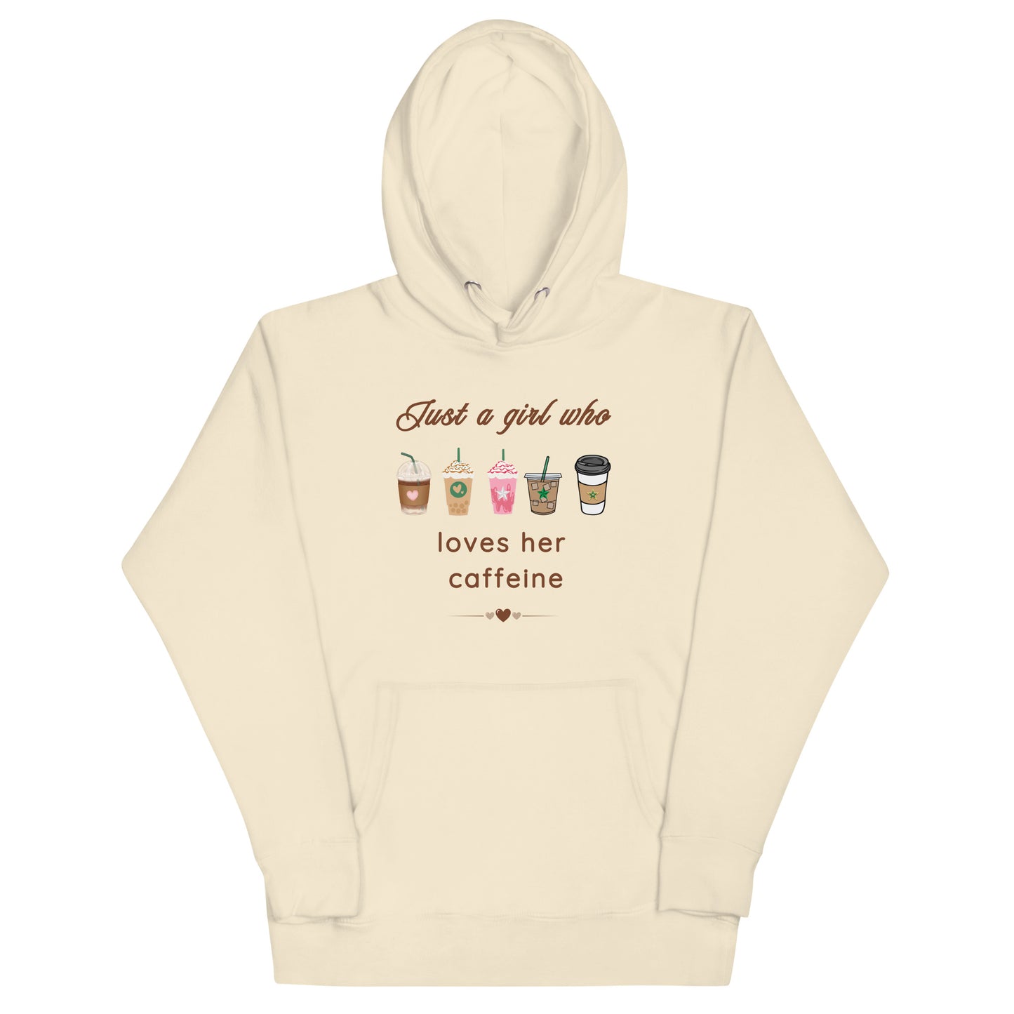 Just A Girl Who Loves Her Caffeine Unisex Hoodie by EraofInk
