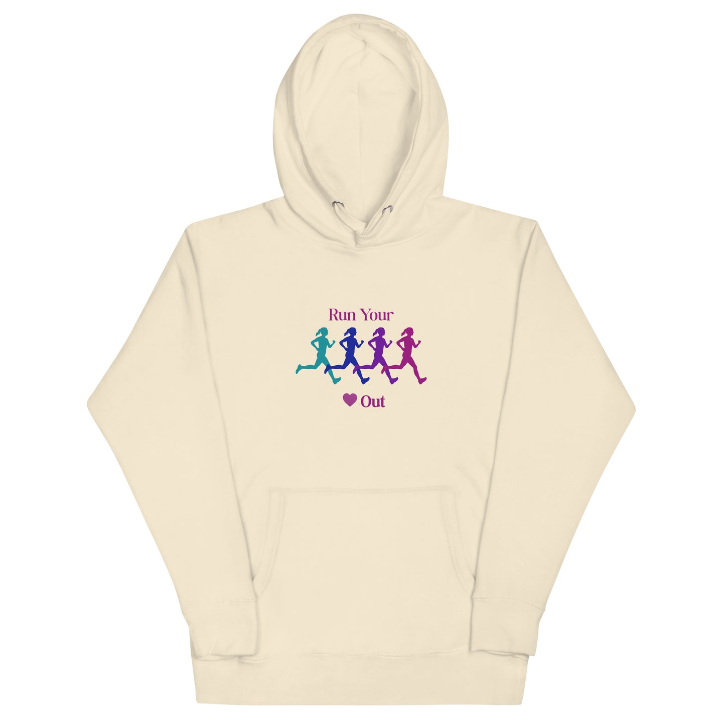 Run Your Heart Out Unisex Hoodie by EraofInk