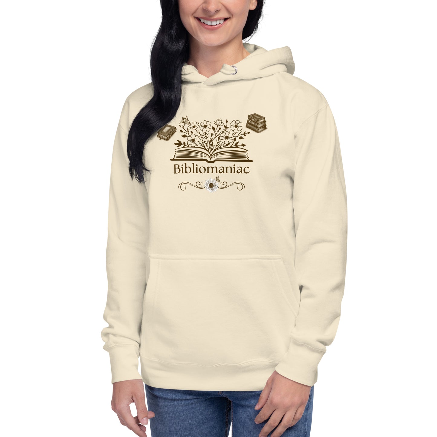 Bibliomaniac Book Lover Unisex Hoodie by EraofInk