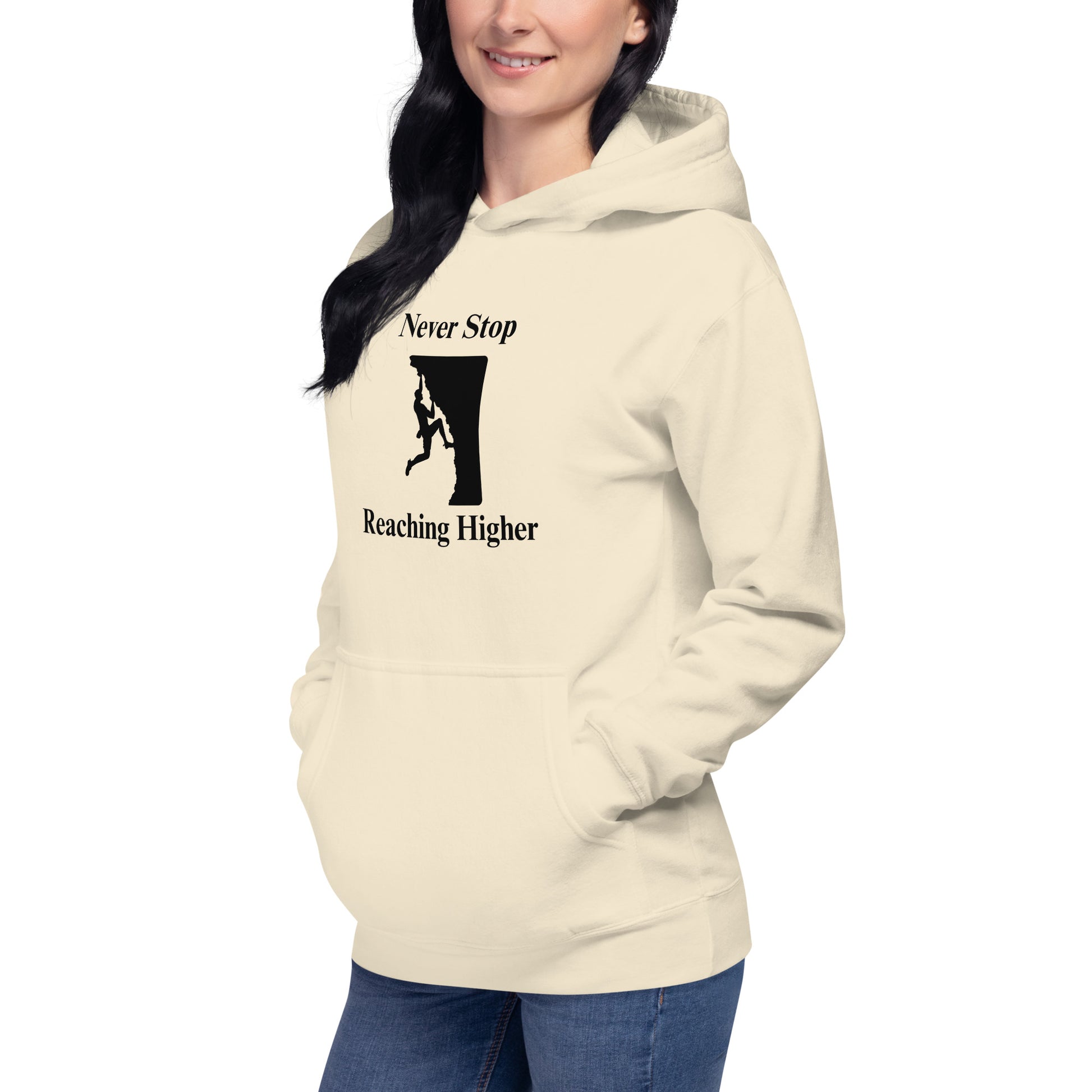 Never Stop Reaching Higher Unisex Hoodie by EraofInk
