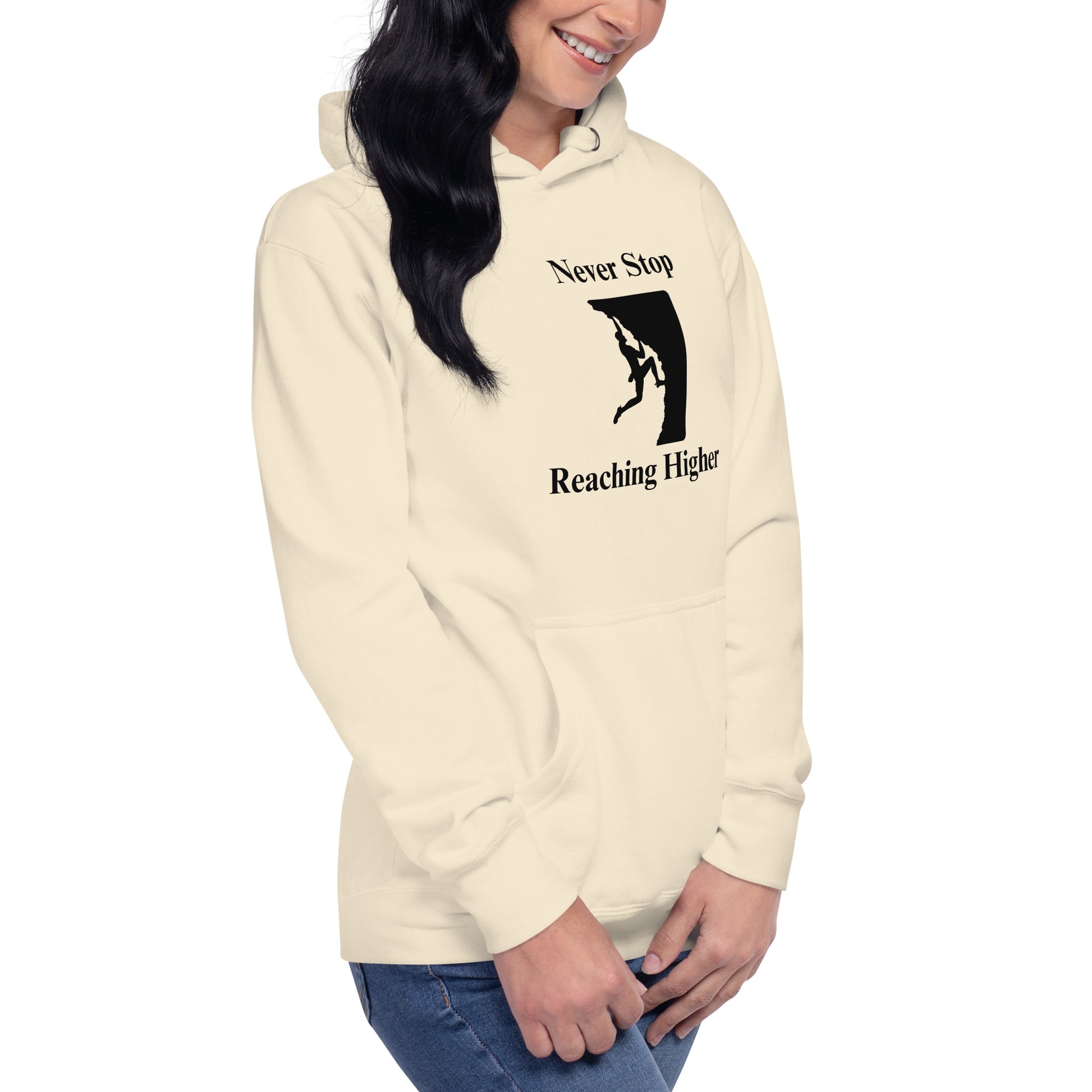 Never Stop Reaching Higher Unisex Hoodie by EraofInk