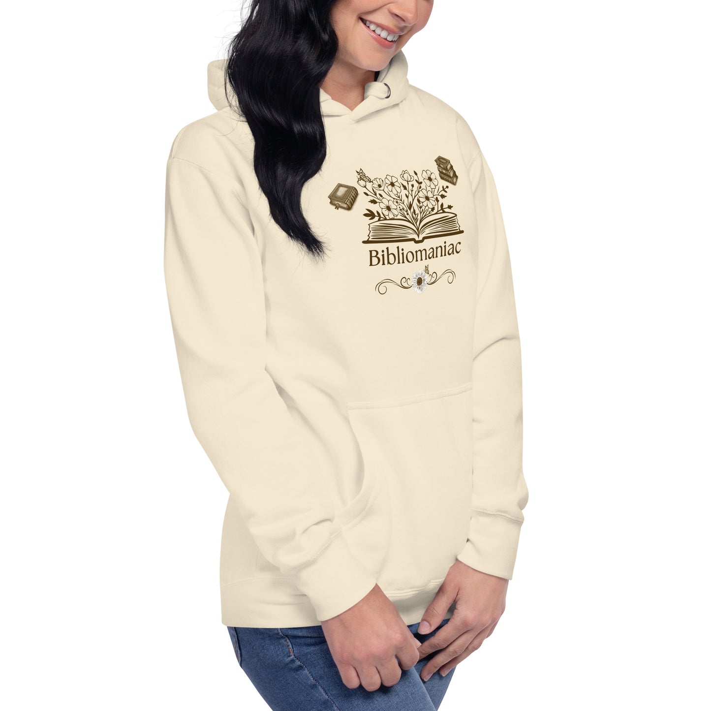 Bibliomaniac Book Lover Unisex Hoodie by EraofInk