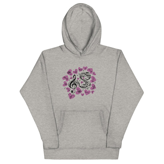 Music Is In My Heart Unisex Hoodie by EraofInk
