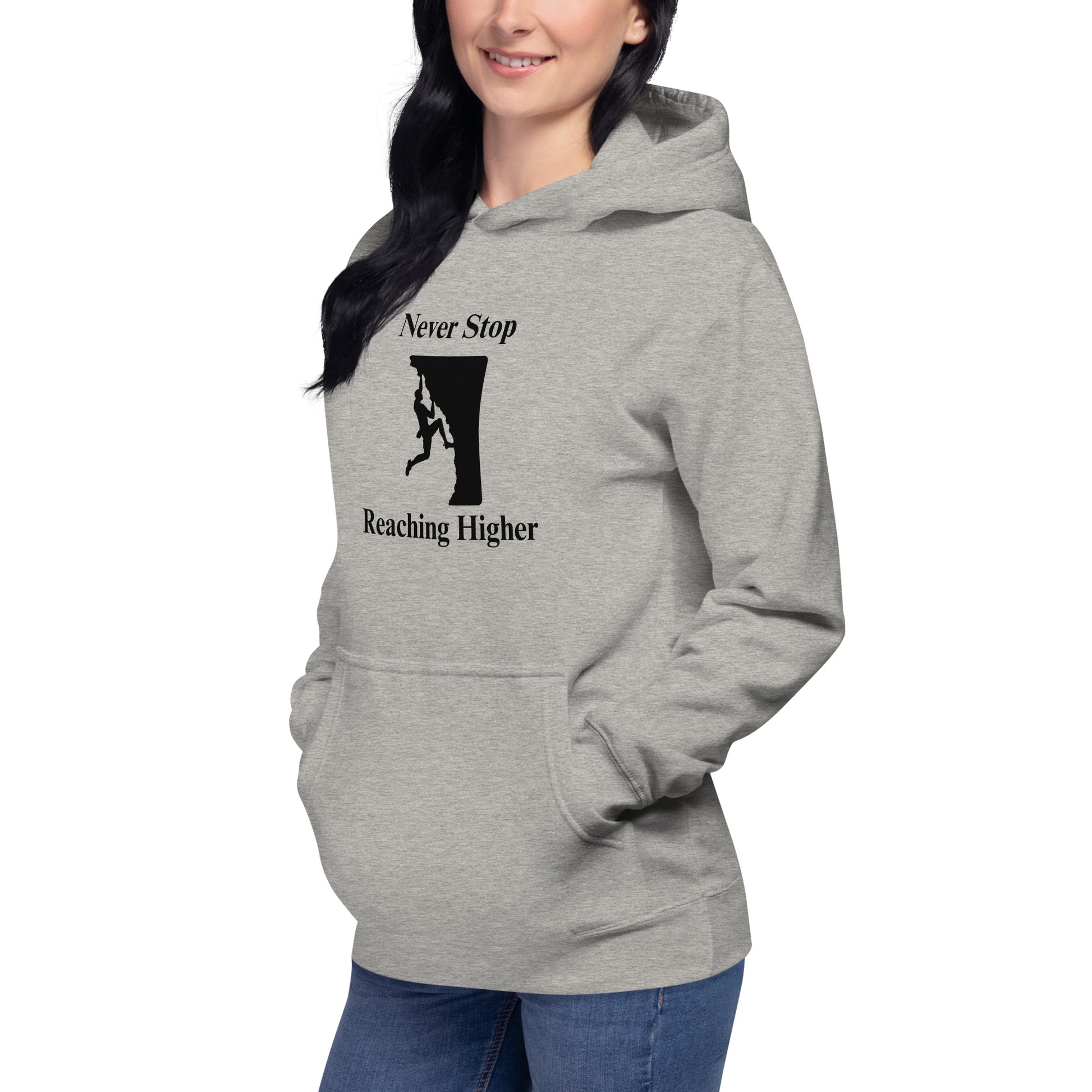 Never Stop Reaching Higher Unisex Hoodie by EraofInk
