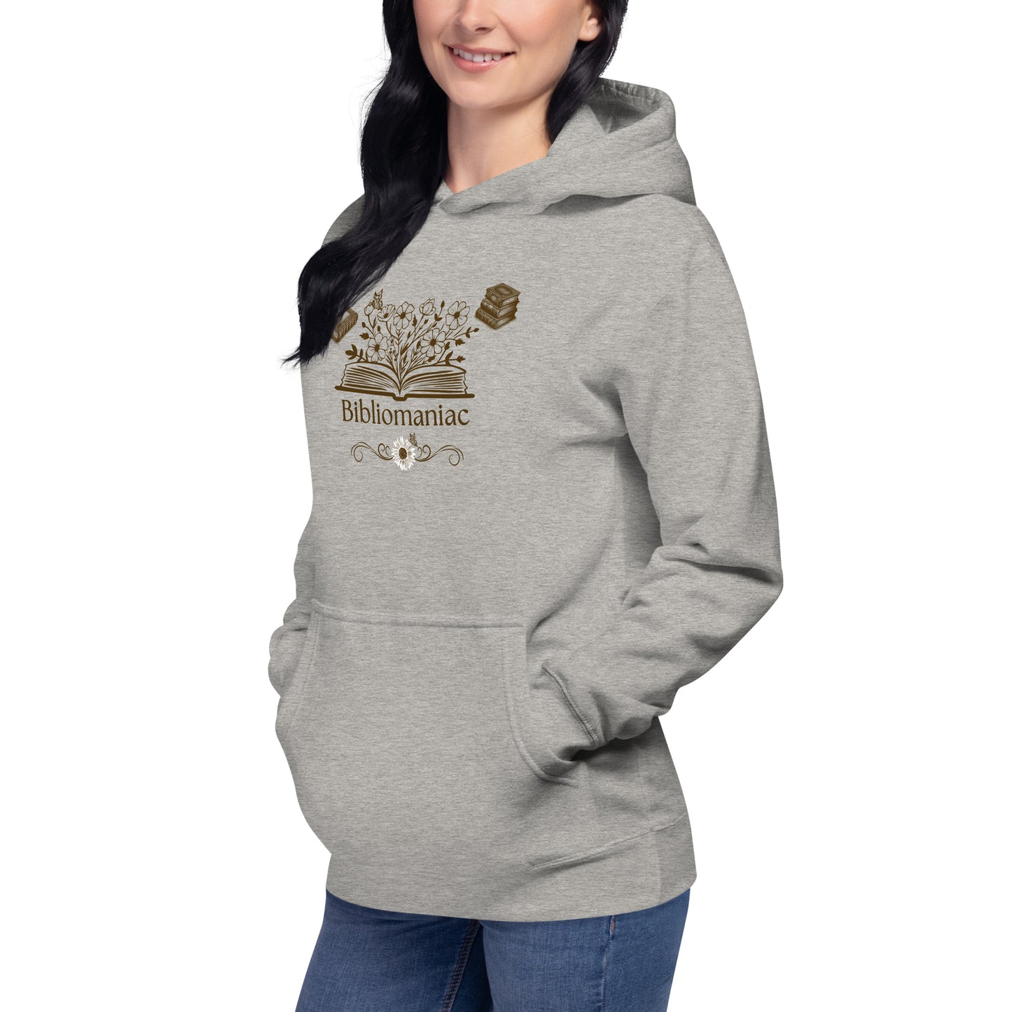 Bibliomaniac Book Lover Unisex Hoodie by EraofInk