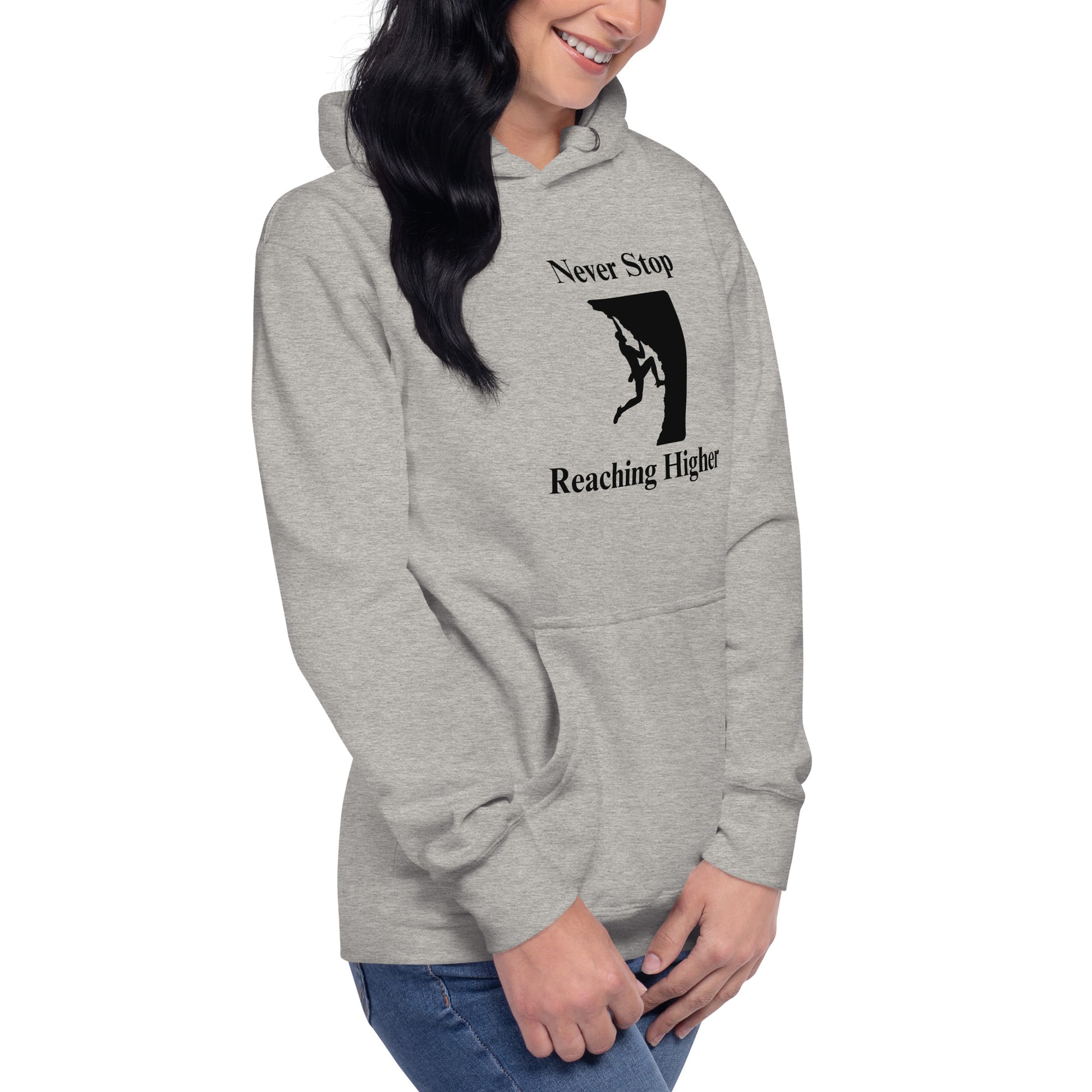 Never Stop Reaching Higher Unisex Hoodie by EraofInk