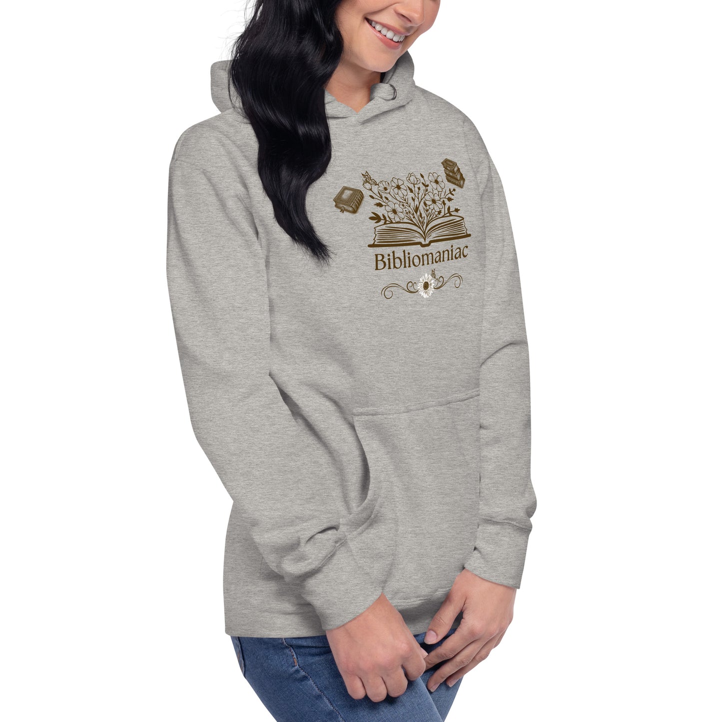 Bibliomaniac Book Lover Unisex Hoodie by EraofInk