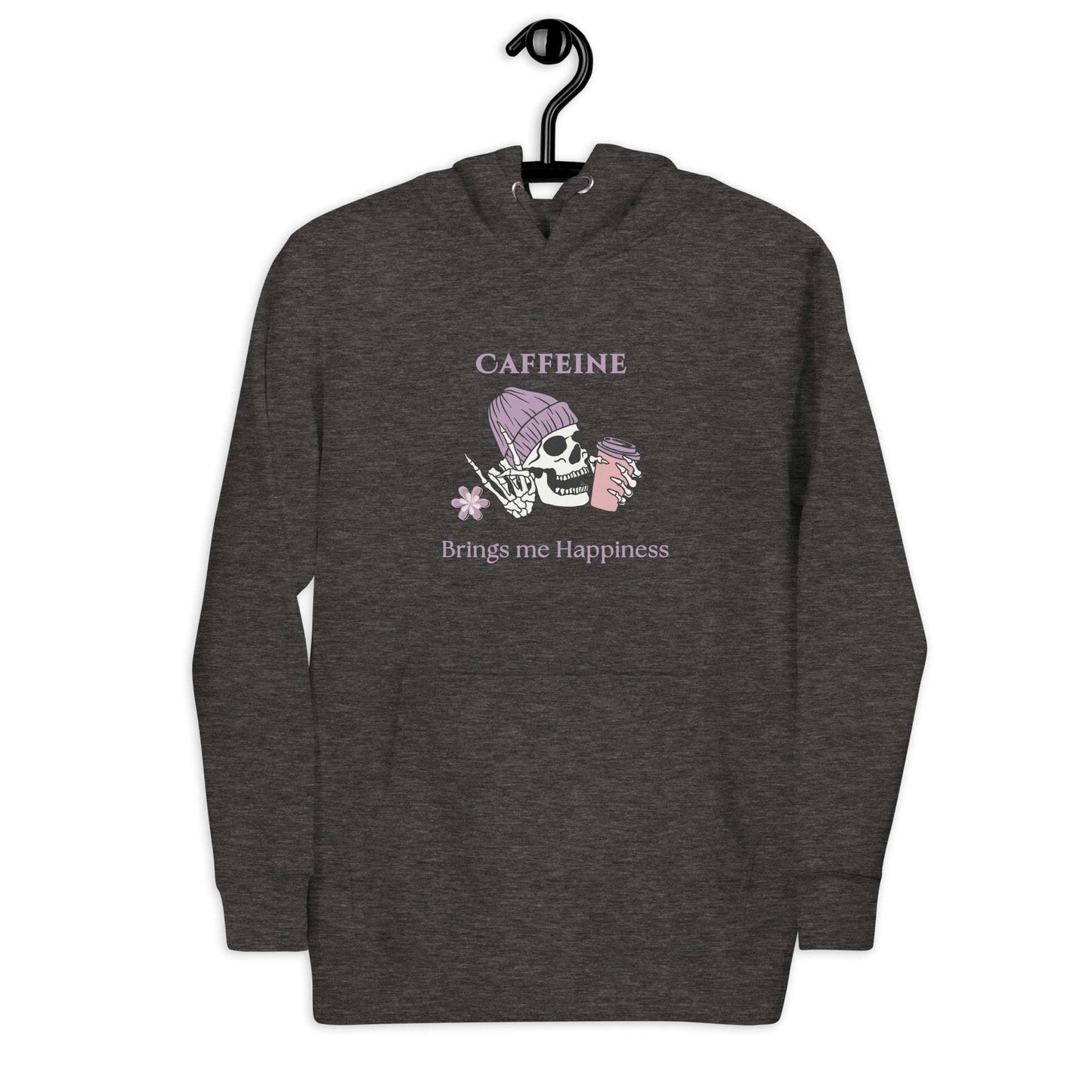 Caffeine Brings Me Happiness Unisex Hoodie by EraofInk
