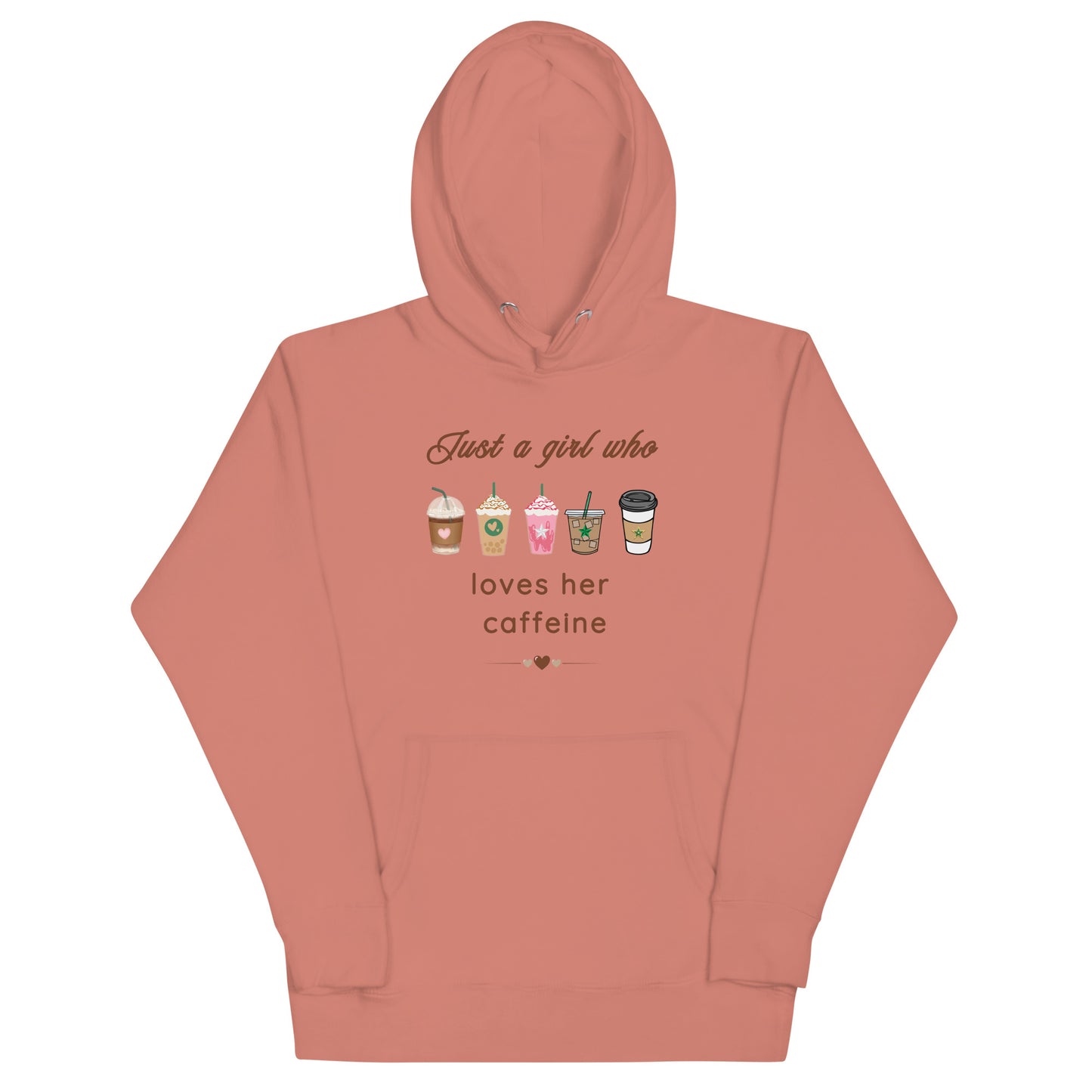 Just A Girl Who Loves Her Caffeine Unisex Hoodie by EraofInk