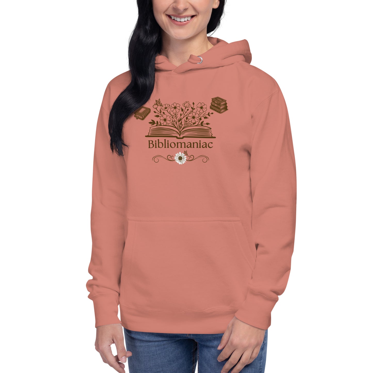 Bibliomaniac Book Lover Unisex Hoodie by EraofInk