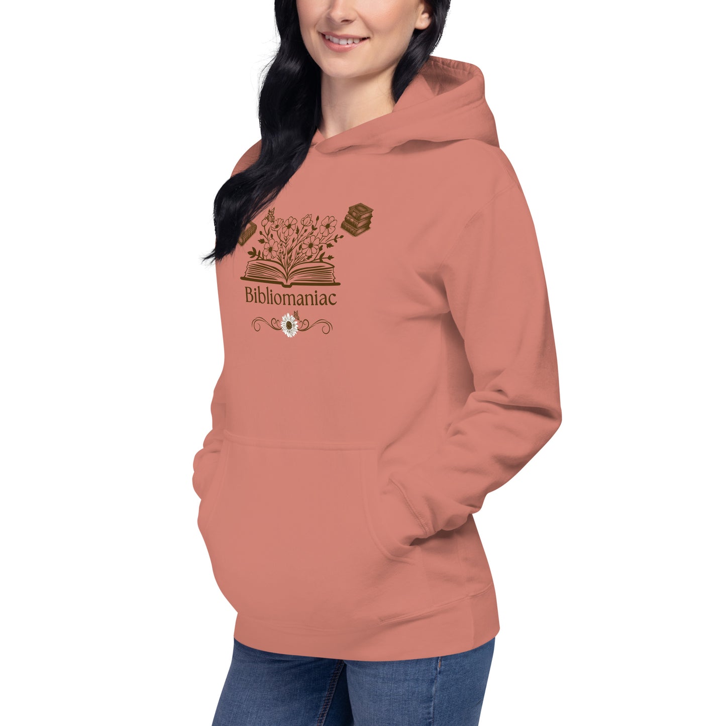 Bibliomaniac Book Lover Unisex Hoodie by EraofInk